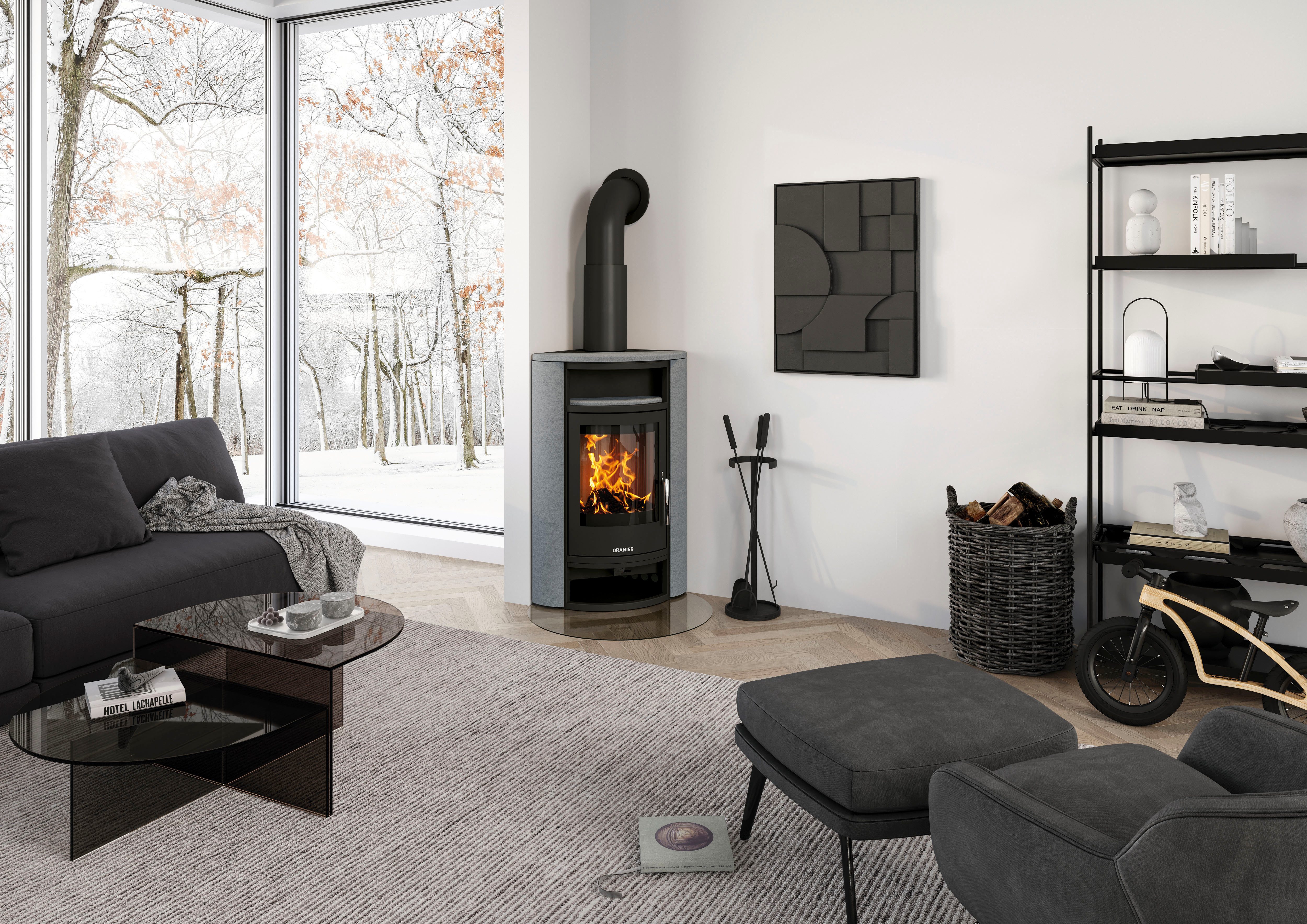 Oranier Kaminofen »Polar Eck« Speckstein, 6,5 kW, Zeitbrand, Eck-6,5 kW