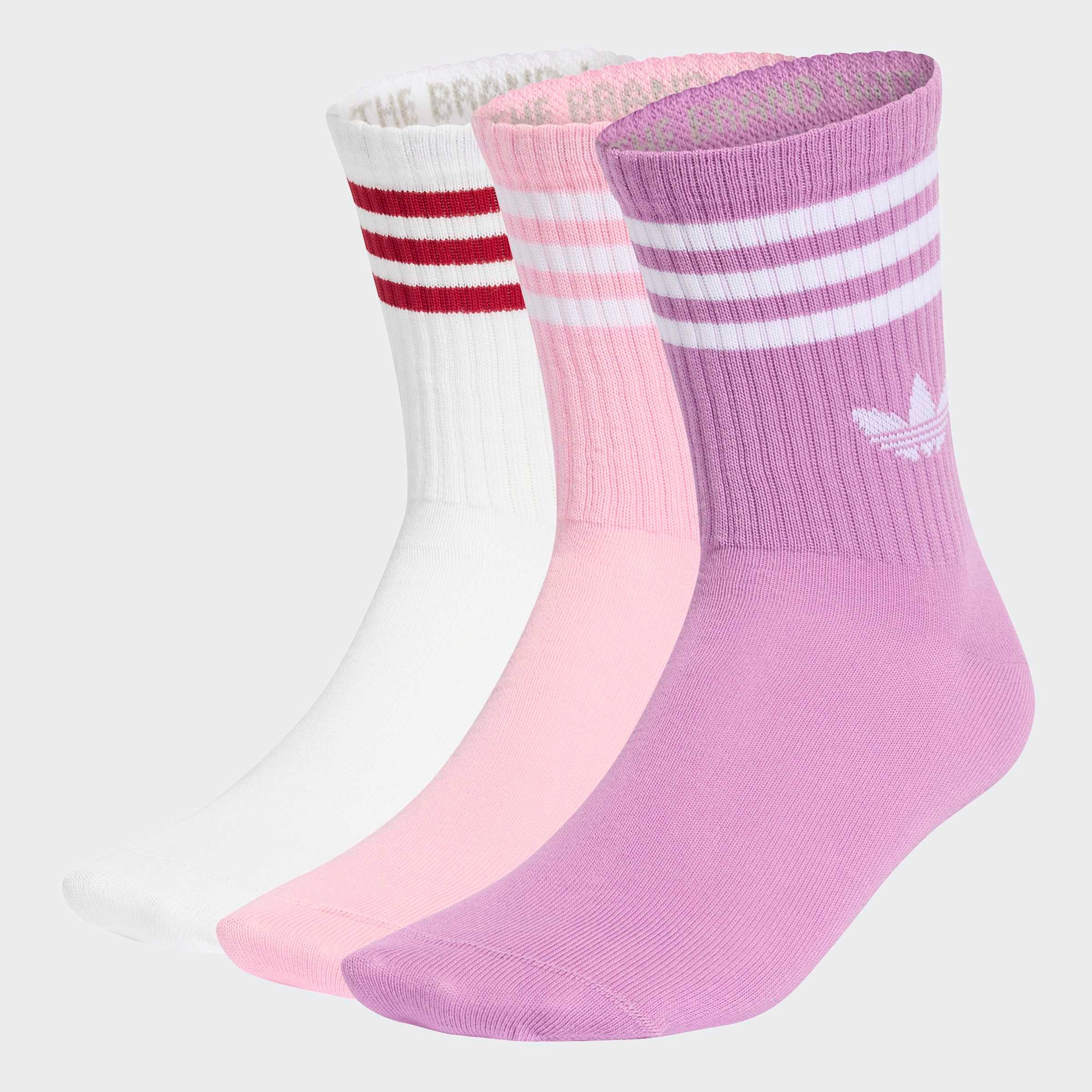 adidas Originals Sportsocken 3-STREIFEN CREW 3ER-PACK (3-Paar) knöchellange Passform, mit 3-Streifen