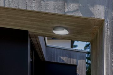 LUTEC LED Außen-Deckenleuchte SWEEP, LED fest integriert, Kelvinschalter,Lichtfarbe einstellbar