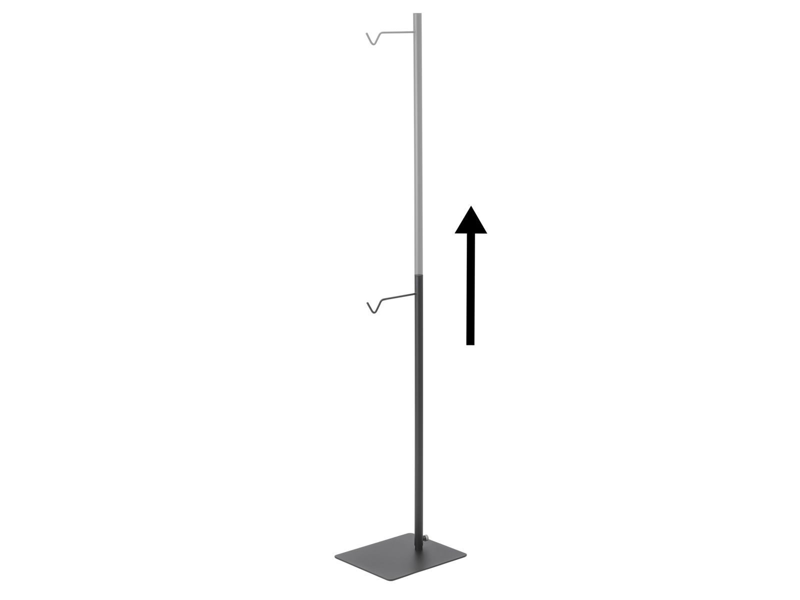 Yamazaki Blumenampel "Tower" aus Metall, 30x80-152x26cm, Universalständer, schwarz, Metall, Blumen, Laternen, Innen- und Außen
