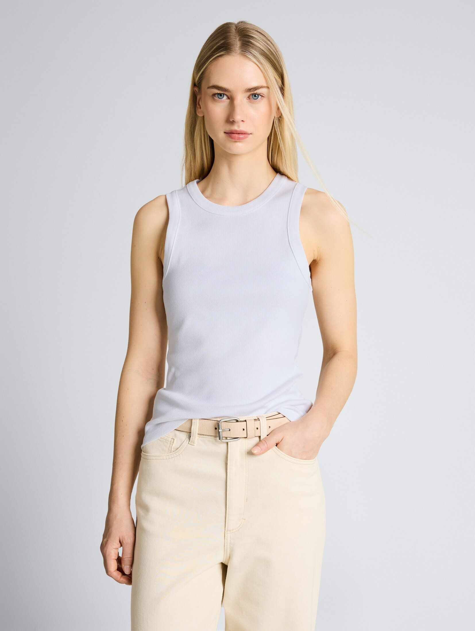 TOM TAILOR Denim Trägertop T-Shirt (im 2er Pack) Slim Fit Top im 2er-Pack