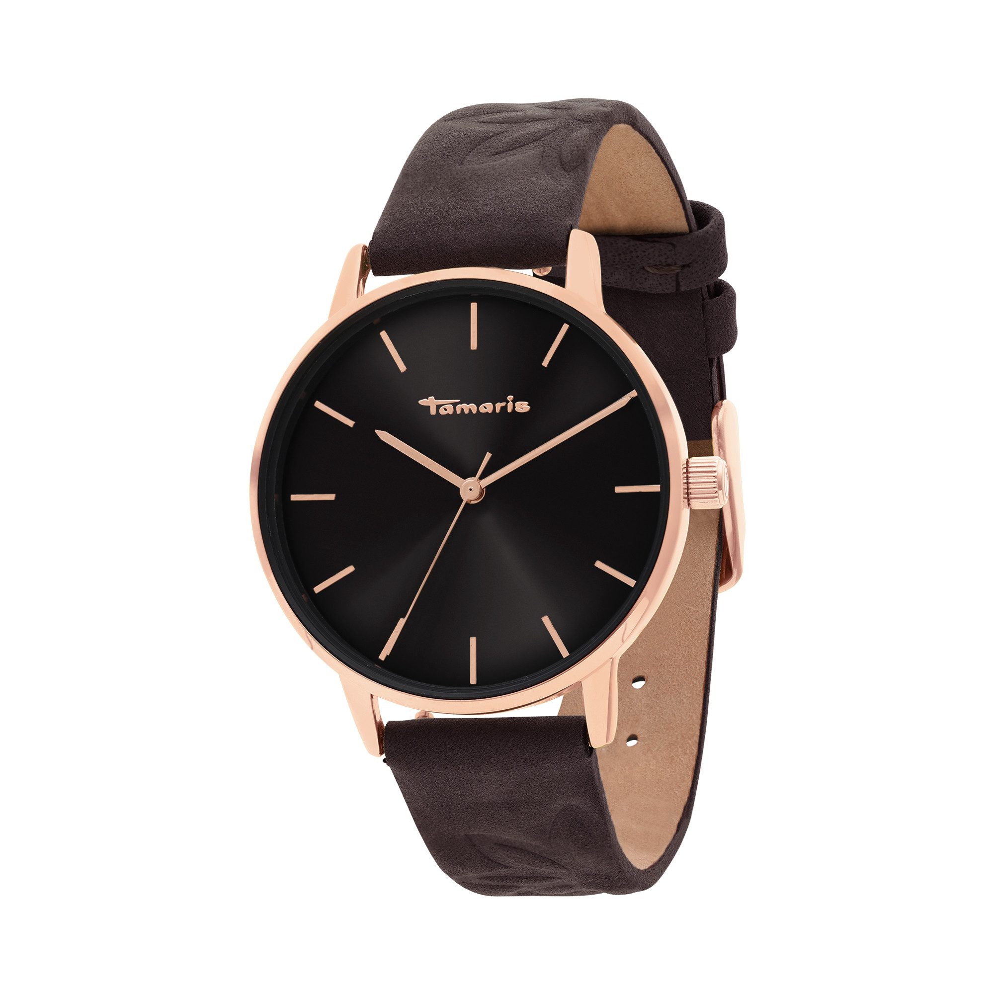 Tamaris Quarzuhr TT-0207-LQ, Armbanduhr, Damenuhr, Lederarmband, analog
