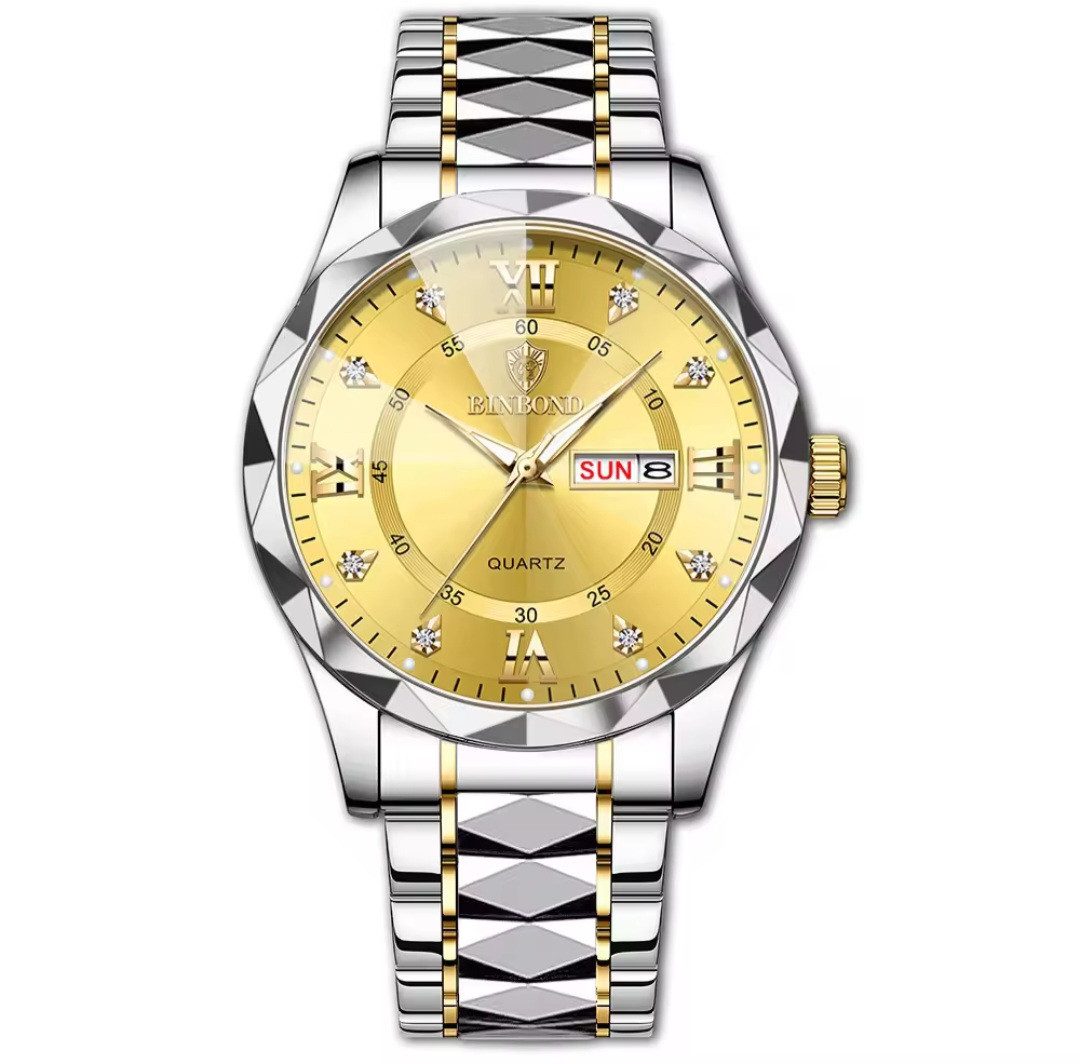 BinBond Quarzuhr Multifunktionsuhr Armbanduhr Chronograph Herrenuhr günstig online kaufen