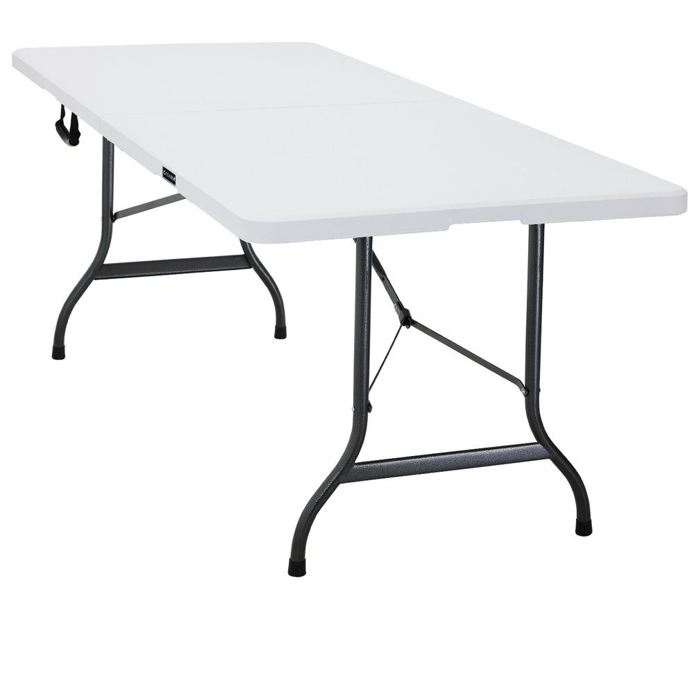 Casaria Klapptisch (1St), 220x70 cm Klappbar Wetterfest Tragegriff