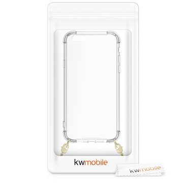 kwmobile Handyhülle Hülle für Apple iPhone 6 / 6S, mit Metall Kette zum Umhängen - Silikon Handy Cover Case Schutzhülle