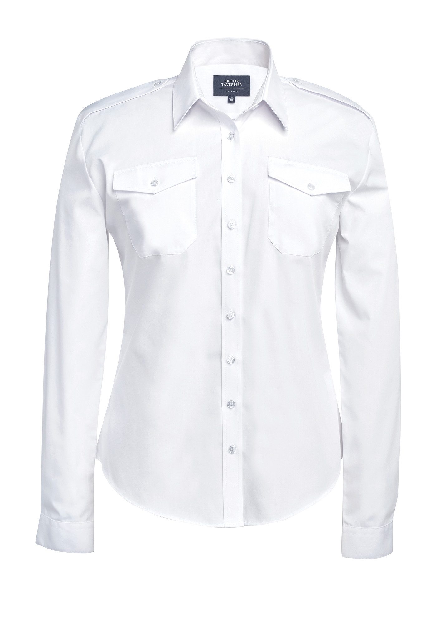 Brook Taverner Pilotenhemd Damen-Pilotenhemd mit langen Ärmeln