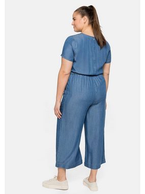 Sheego Jumpsuit Große Größen aus Lyocell, in Denim-Optik