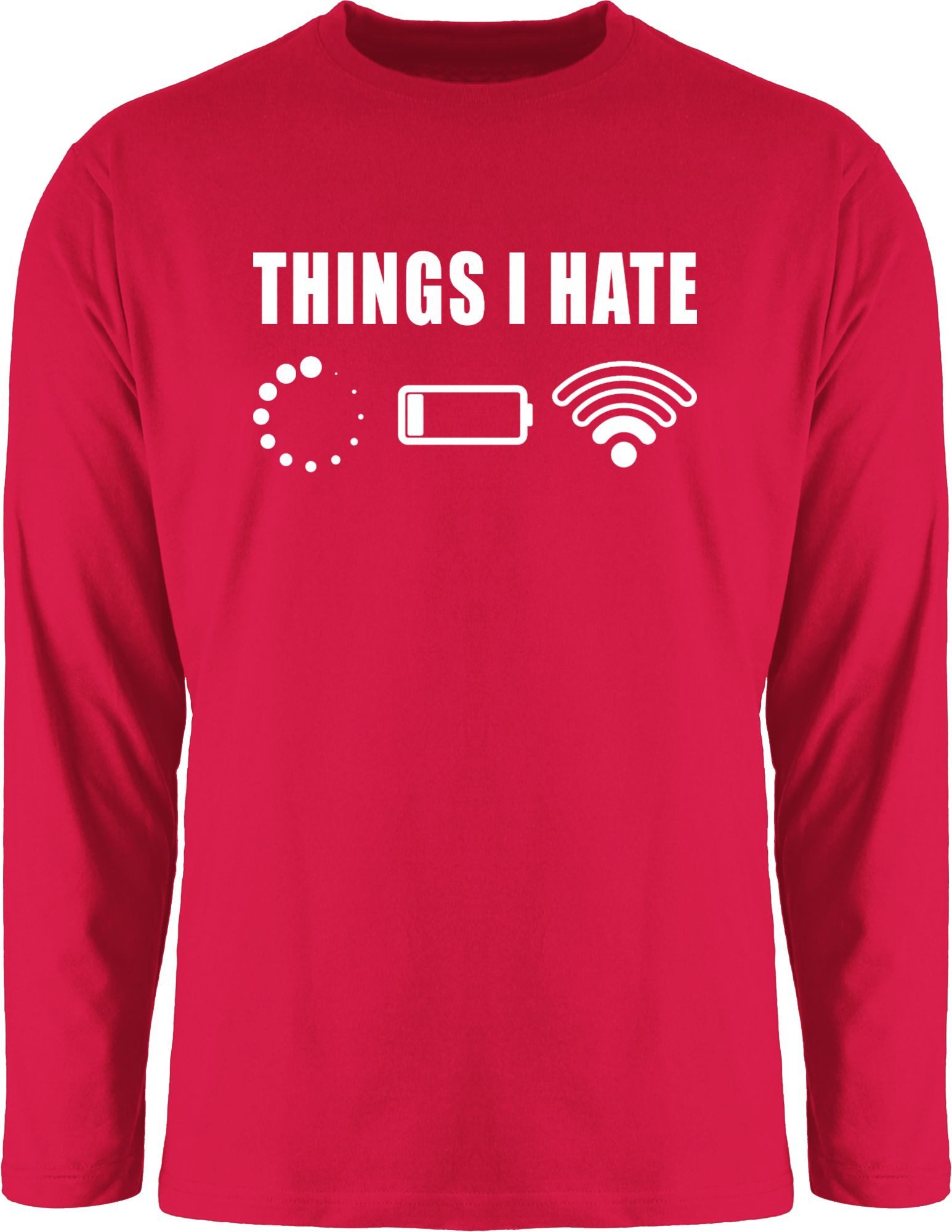 Shirtracer Rundhalsshirt Things I hate weiß günstig online kaufen