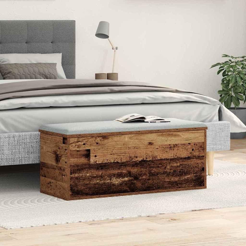 vidaXL Truhe 90 x 35 x 35 cm Truhe aus Holz 90x35x35 cm rustikal für Wohnzimmer und