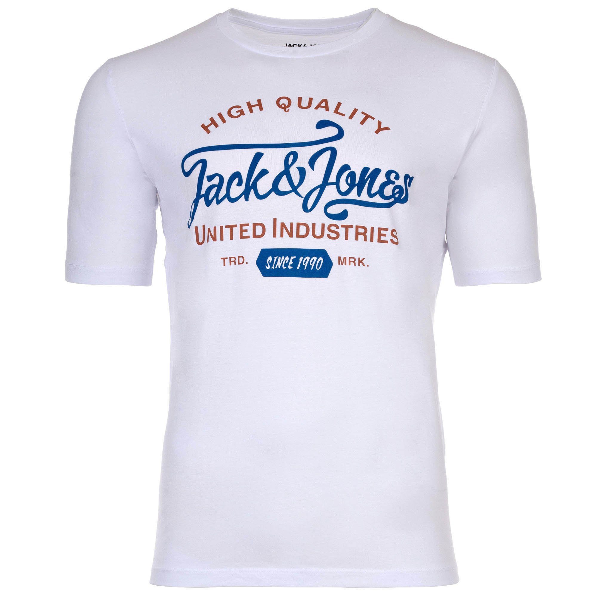 Jack & Jones T-Shirt Herren T-Shirt 5er Pack Baumwolle (Packung, 5er Pack)