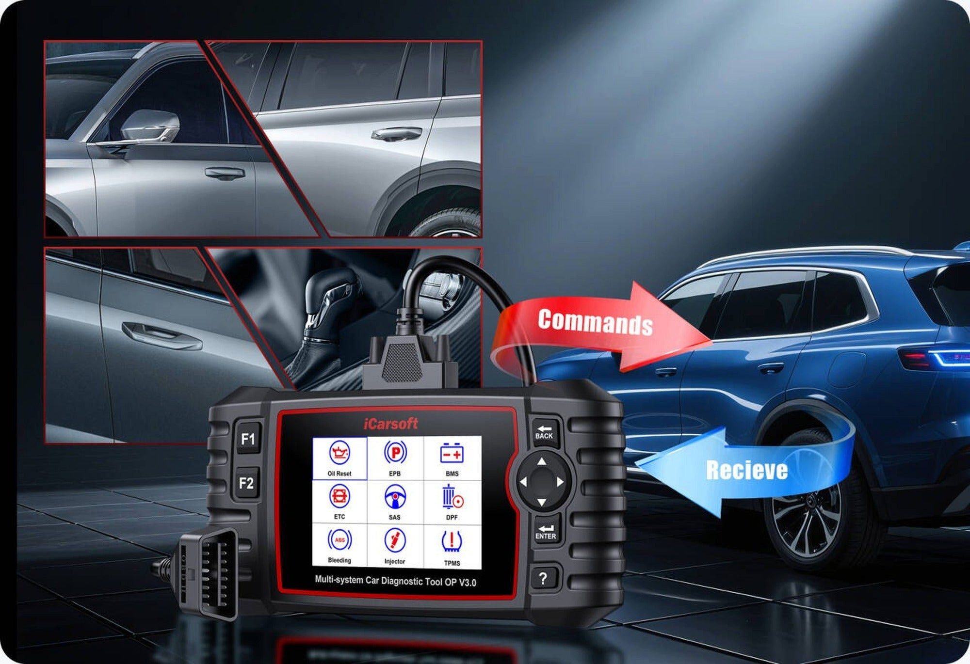 iCarsoft OBD2-Diagnosegerät iCarsoft OP V3.0 OBD Diagnosegerät für OPEL / VAUXHALL - Default Title – Bild 5 von 5