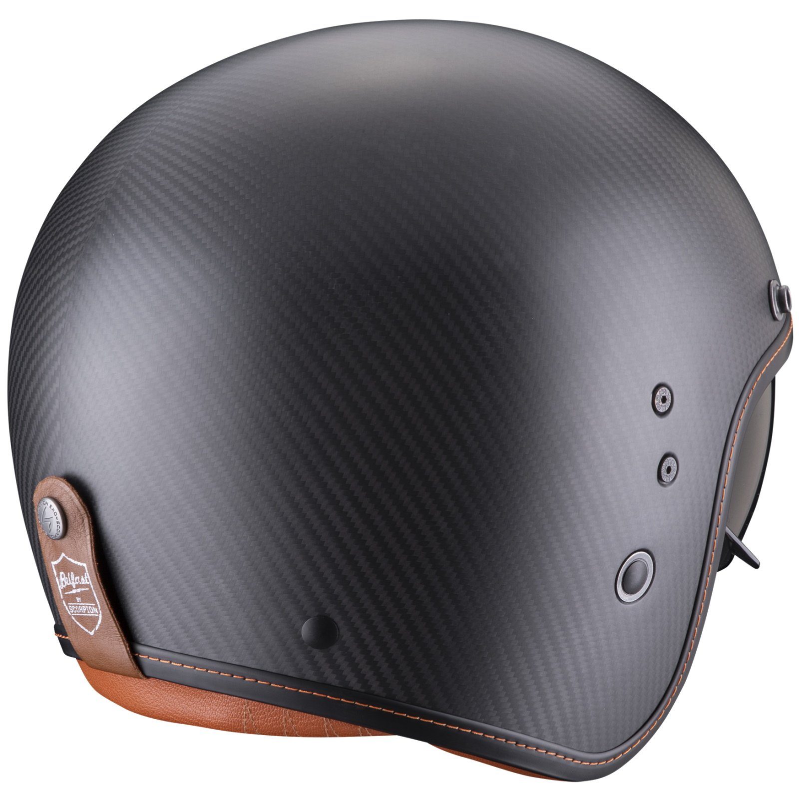Scorpion Exo Motorradhelm Scorpion Exo Belfast EVO Carbon Solid Jet-Helm Matt-Schwarz (1er Set), jethelm für motorrad