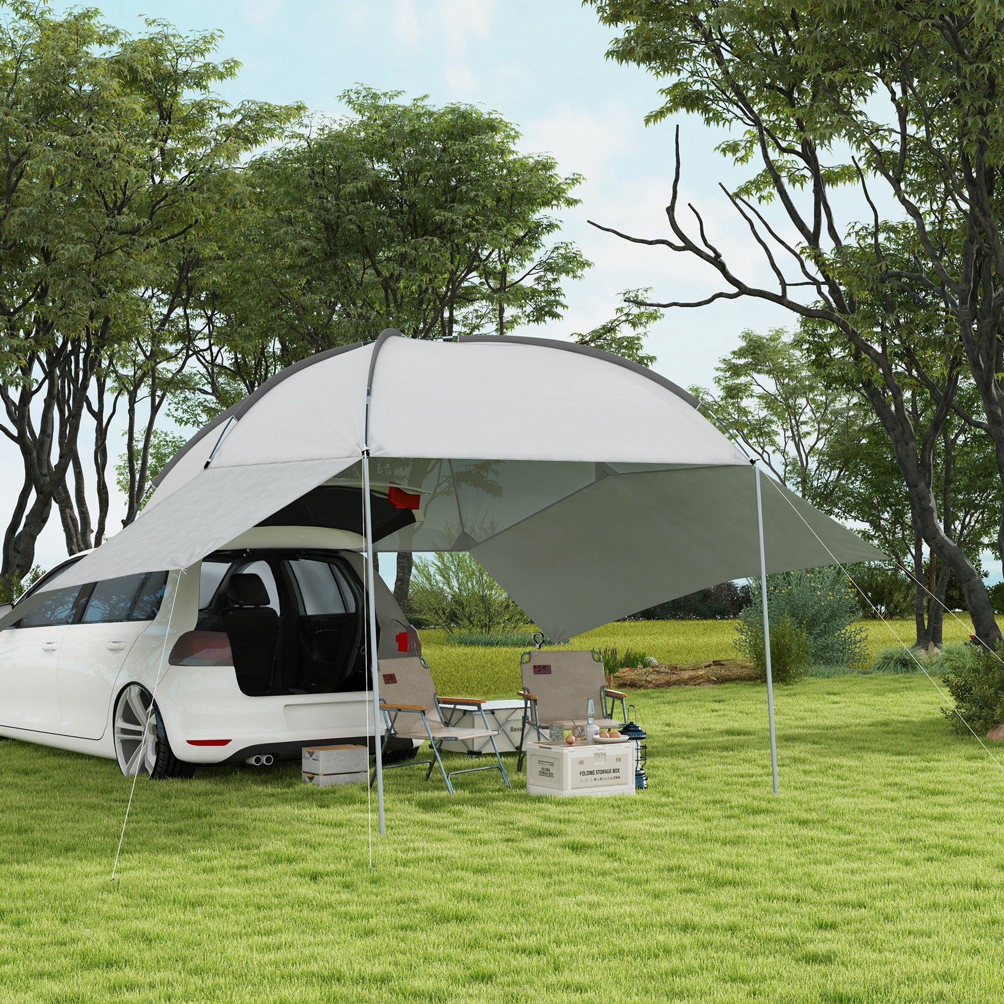 Outsunny Sonnensegel Heckzelt Auto, (Sonnenschutz, 1-tlg., günstig online kaufen