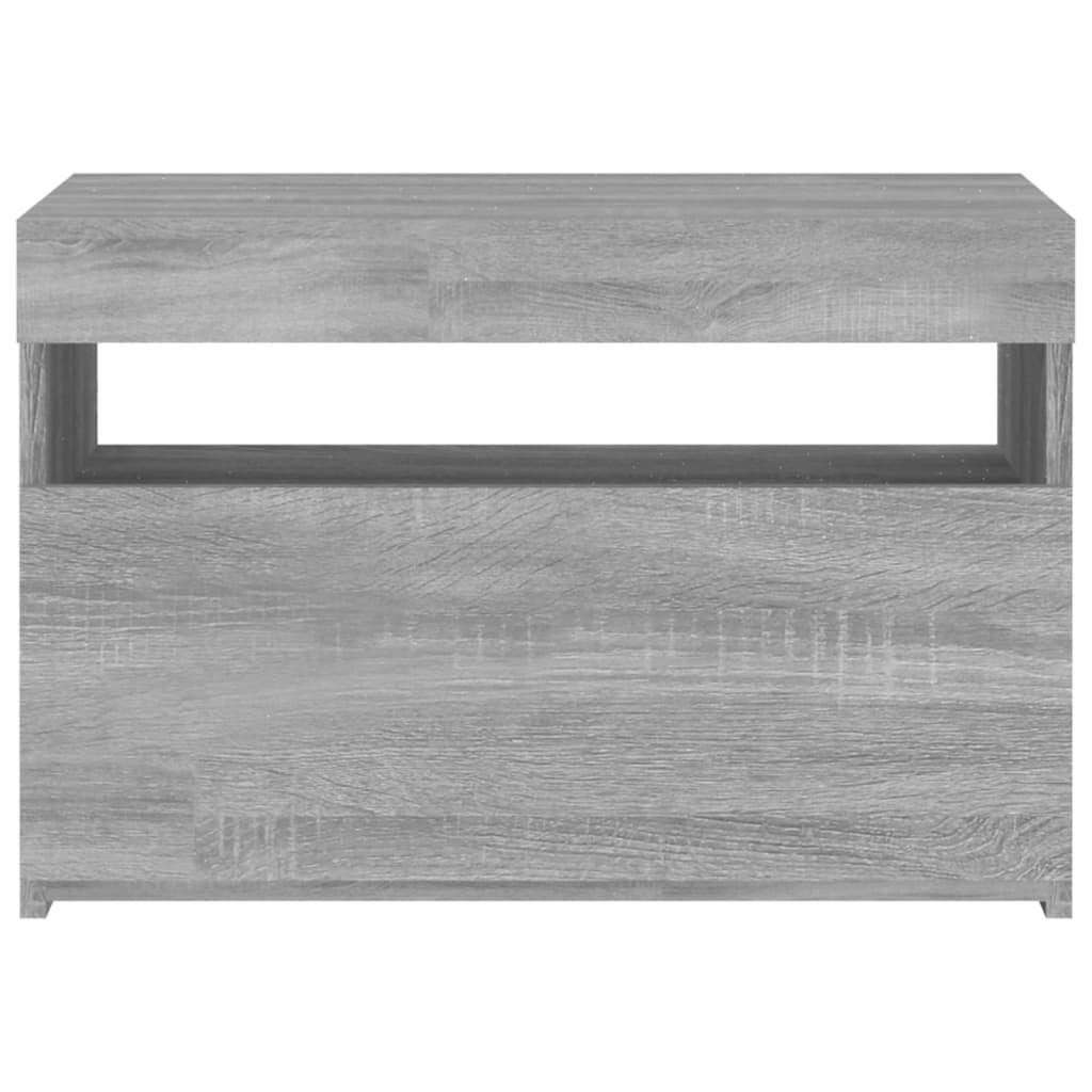 Sonoma mit TV-Schrank cm (1-St) Grau LED-Leuchten vidaXL 60x35x40 TV-Schrank