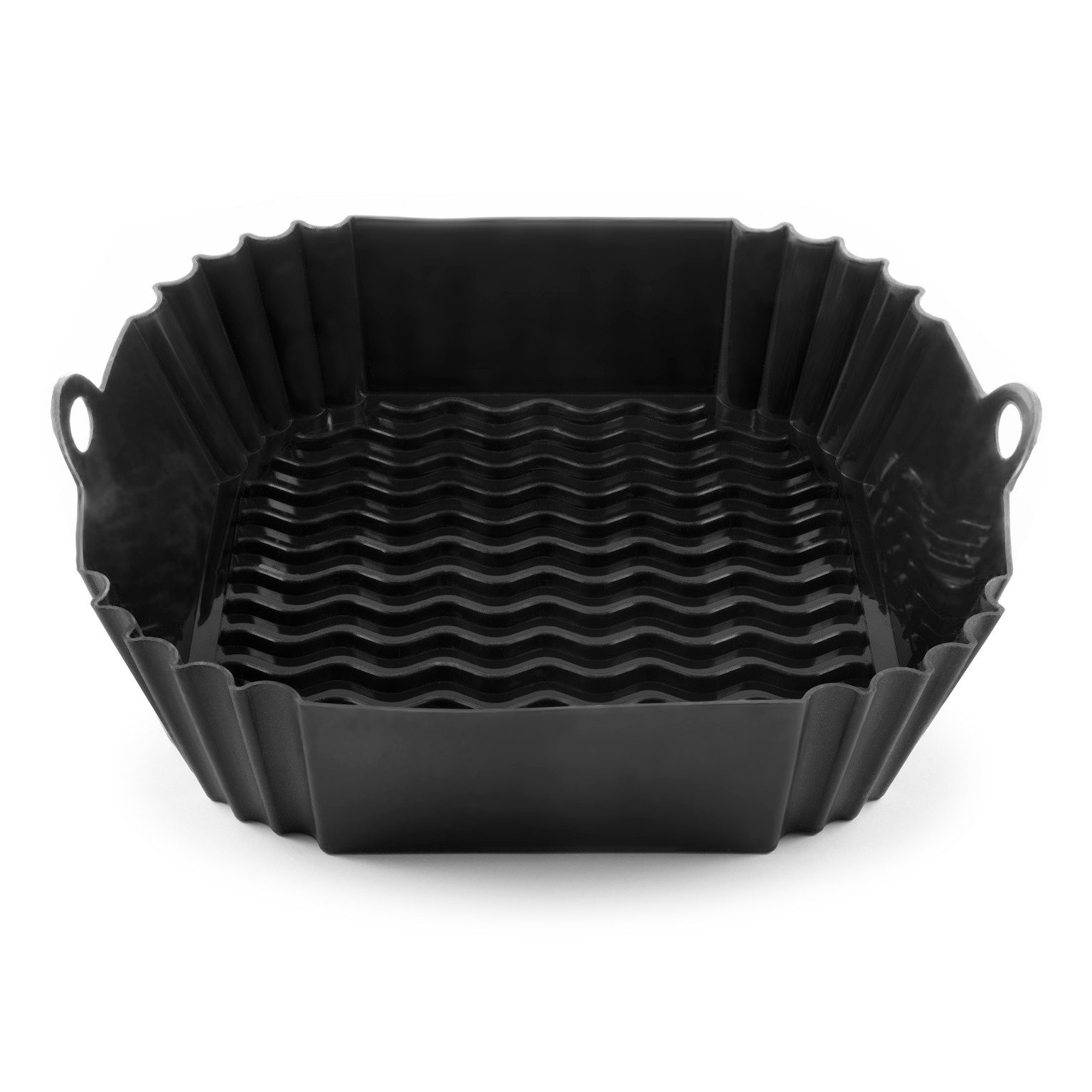 SHIBBY Silikonform für Heißluftfritteusen (5-7,2 L): Leicht zu reinigen, hitzebeständig, (1-tlg), Schwarz