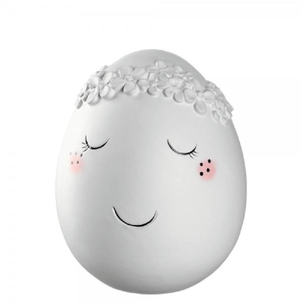 LEONARDO Osterfigur Leonardo Dekorationsobjekt Osterei mit Gesicht stehend (16 cm)