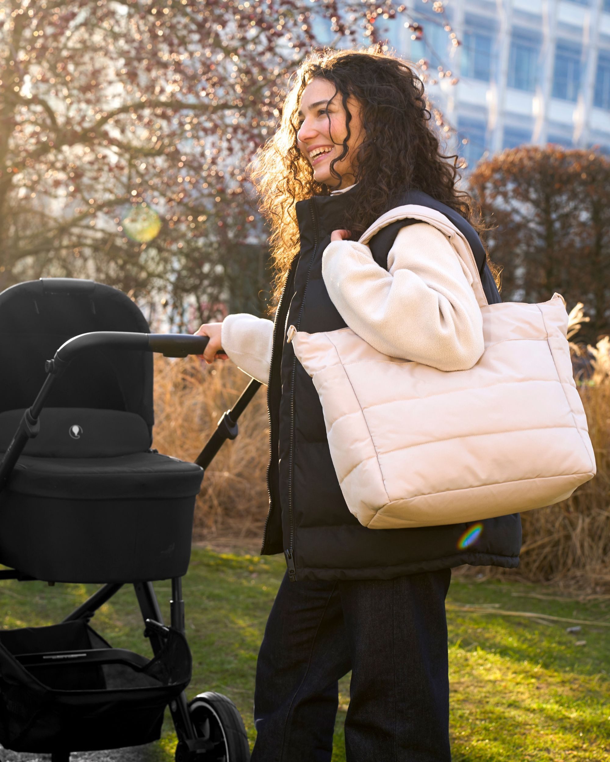 LARKSON Shopper Alma Tote Bag (1-tlg), Puffer Tasche mit vielen Fächern