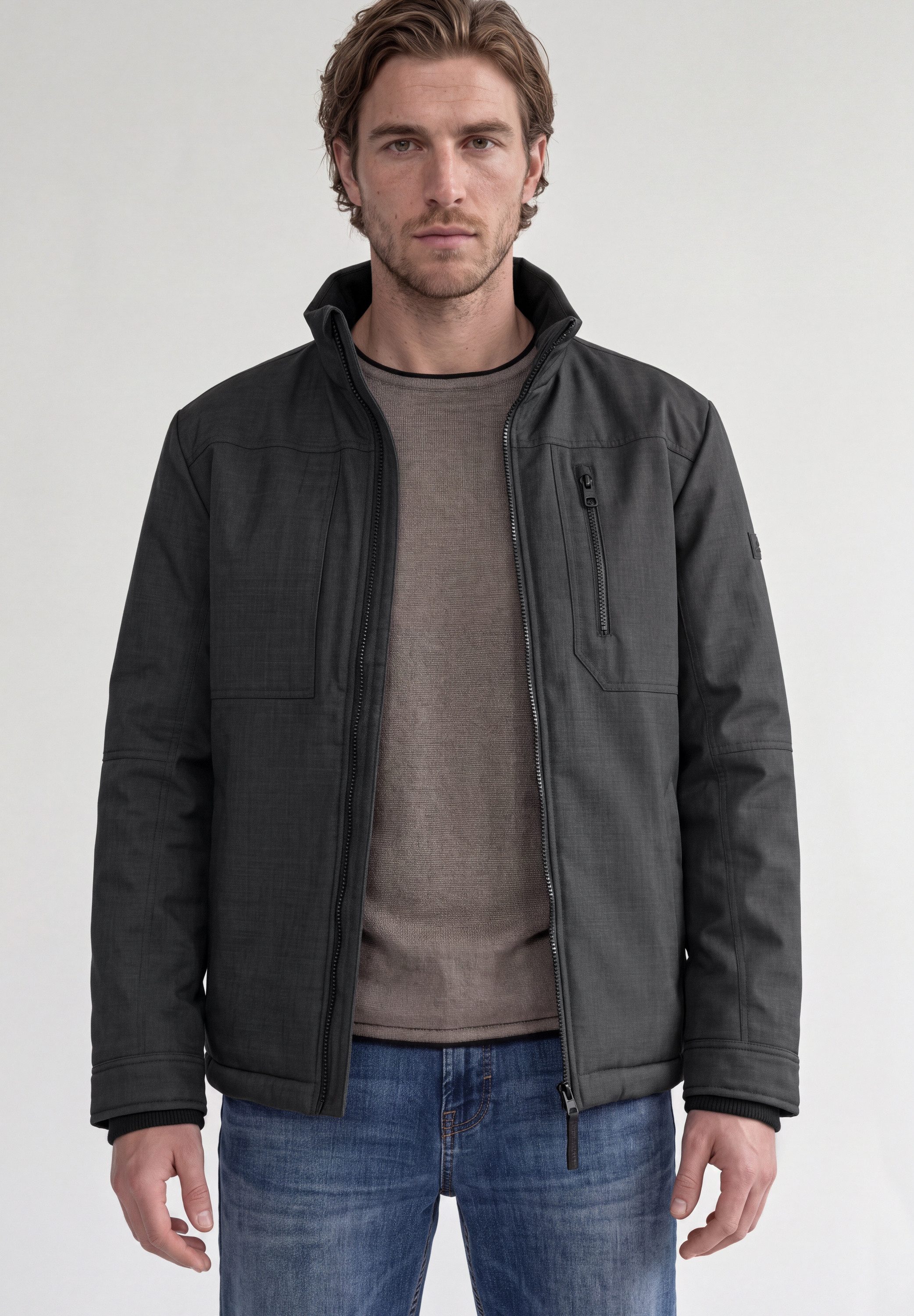 STREET ONE MEN Kurzjacke im Melange Look