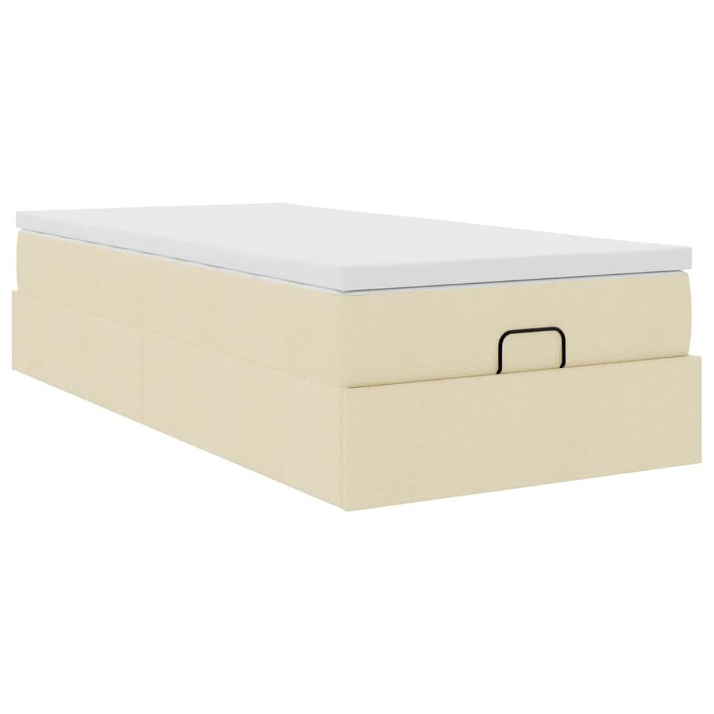 vidaXL Bett Ottoman-Bett mit Matratze Creme günstig online kaufen