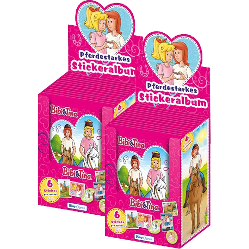 Bibi Blocksberg Sammelkarte Bibi & Tina - 2023 - Sammelsticker - 2 Displays (72 Tüten)
