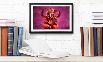 WandbilderXXL Bild mit Rahmen God Ganesha, Ganesha, Wandbild, in 4 Größen erhältlich