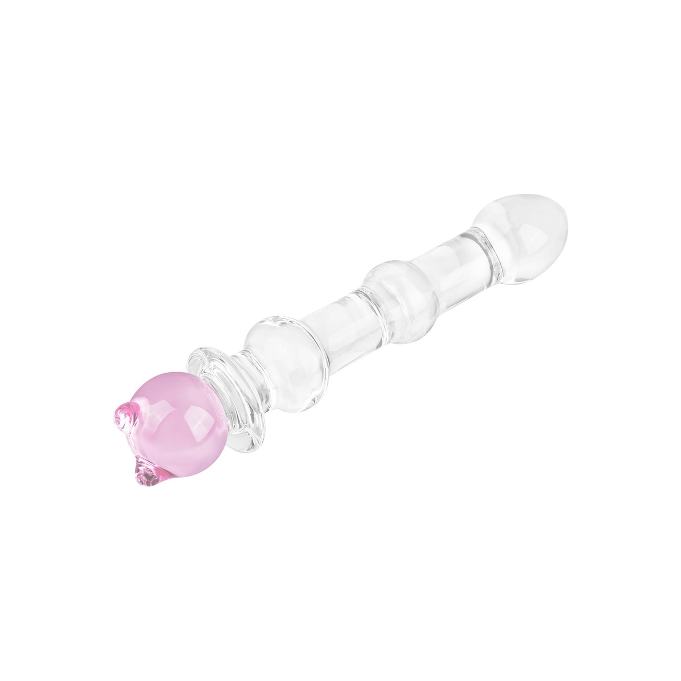 EIS Dildo EIS Glasdildo (18cm) aus Oberfläche; erotische Temperaturspiele Bärchen-Applikation gewellte Broliskatglas, mit