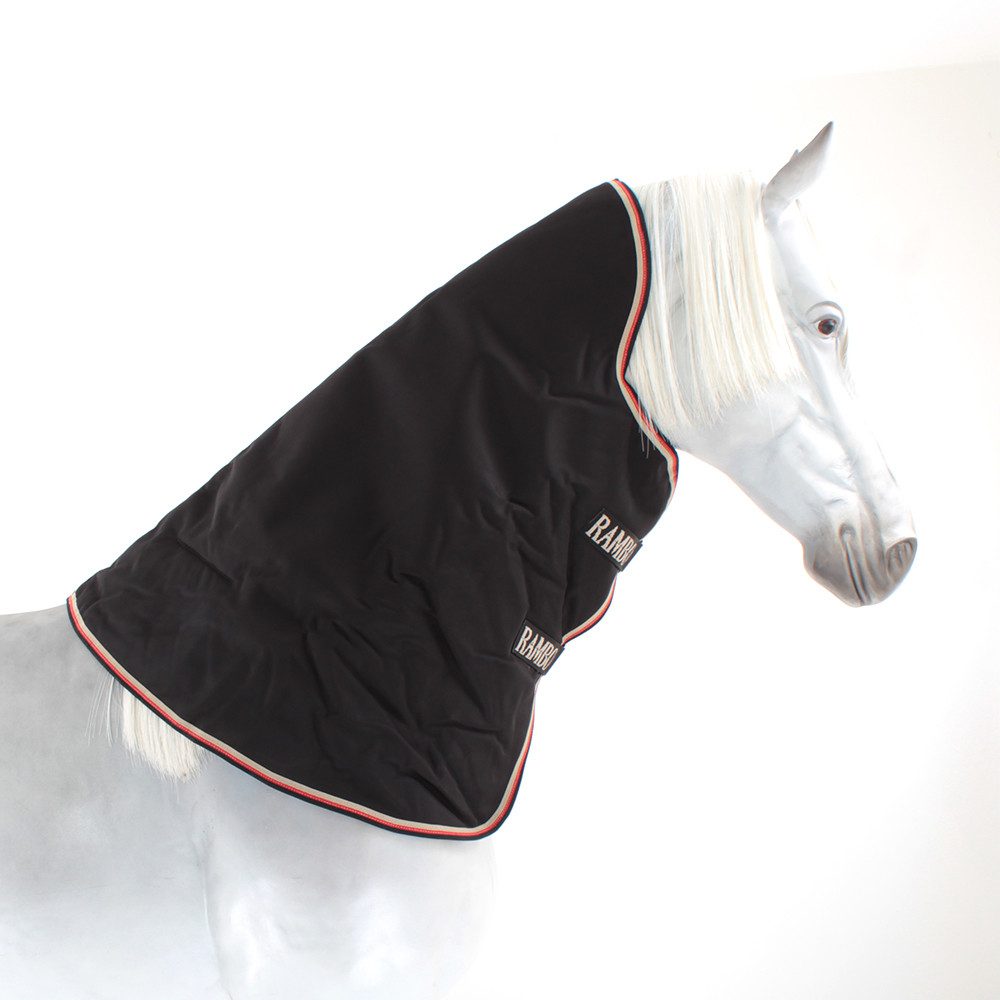 Pferde-Halsteil Horseware Rambo Supreme Hood 250g - Black/Orange