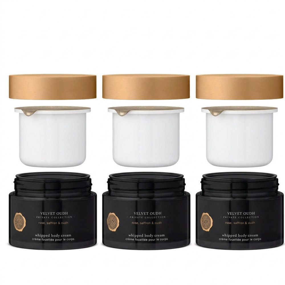 Rituals Körpercreme Rituals Velvet Oudh Refill Body Cream 3er Set, 1-tlg., Vorteilspack mit reichhaltiger Nachfüll-Körpercreme