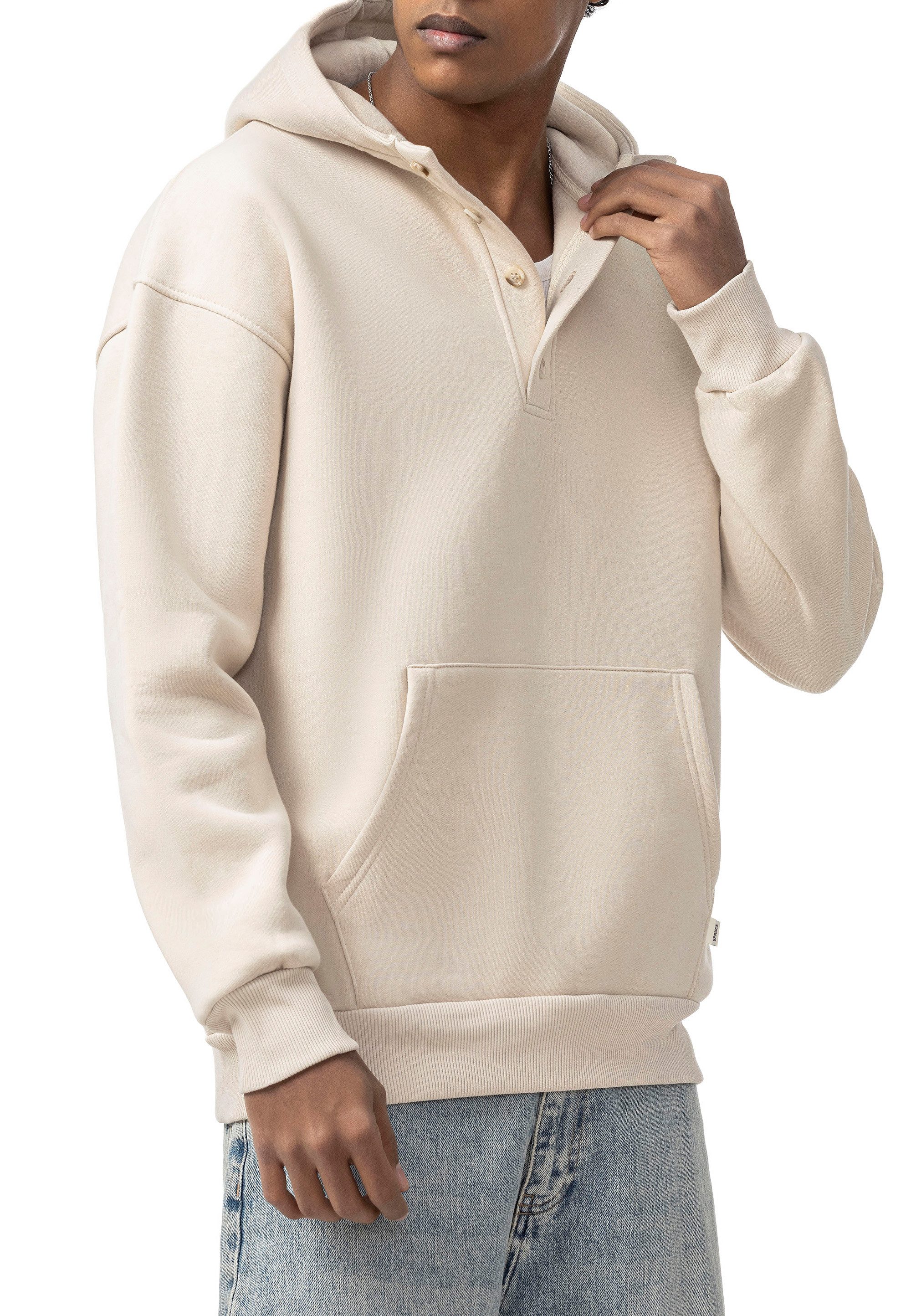 RedBridge Hoodie Oversized mit Knopfleiste und Kängurutasche – Bild 2 von 5