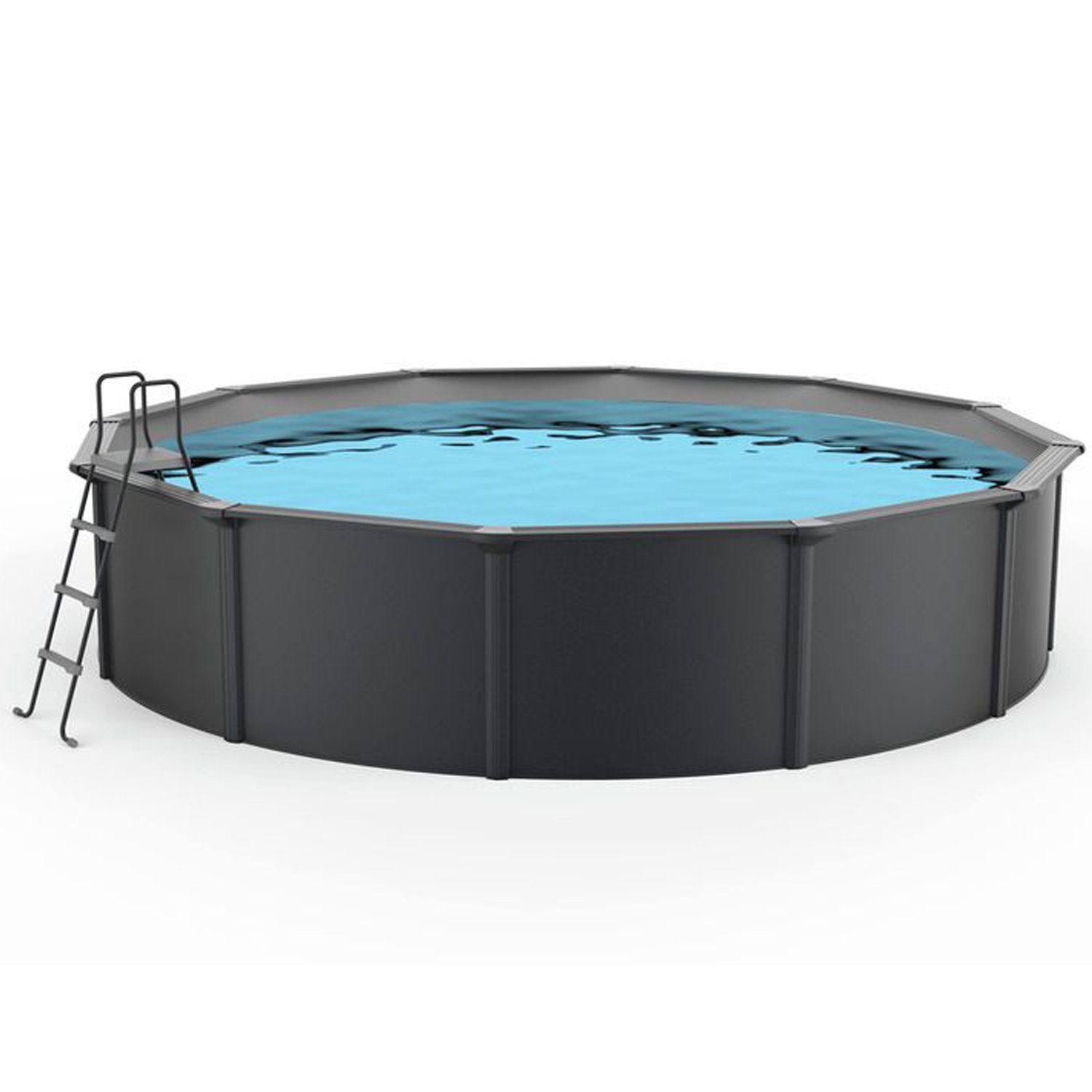 Achteckpool Stahlwand Swimming Pool Set "Nuovo de Luxe" Ø 460 x 120 cm
