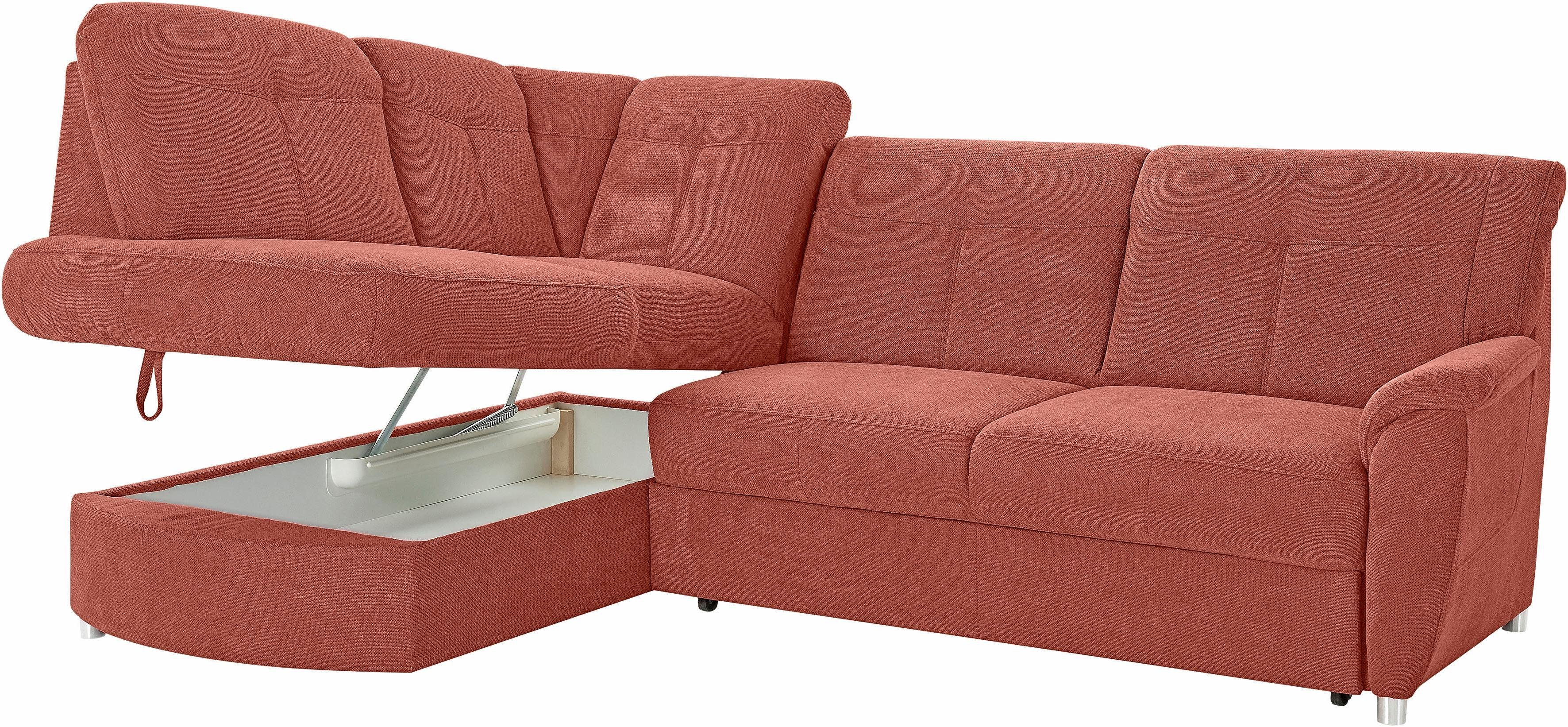 sit&more Ecksofa Sonoma L-Form, wahlweise mit Schlaffunktion und Bettkasten