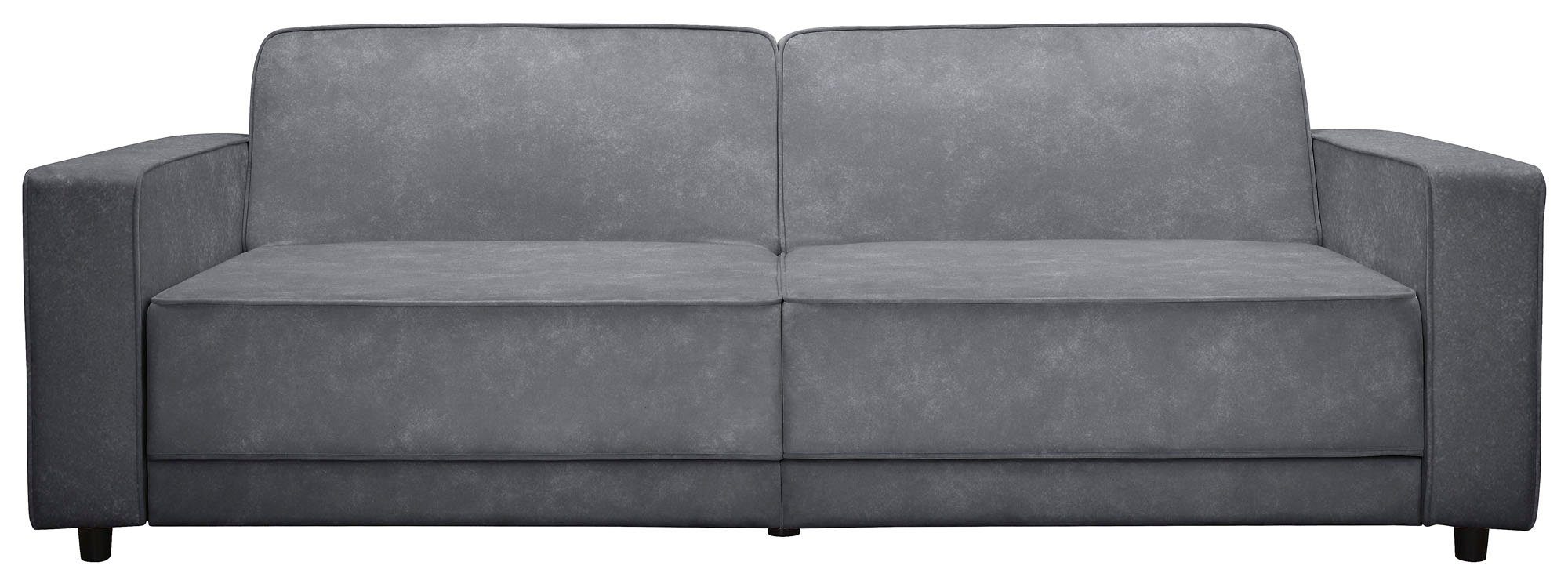 Bett-Funktion 225 3-Sitzer trendiger o. Home Velours Allie Cord Dorel cm, Schlafsofa (108/190cm), pflegeleichter