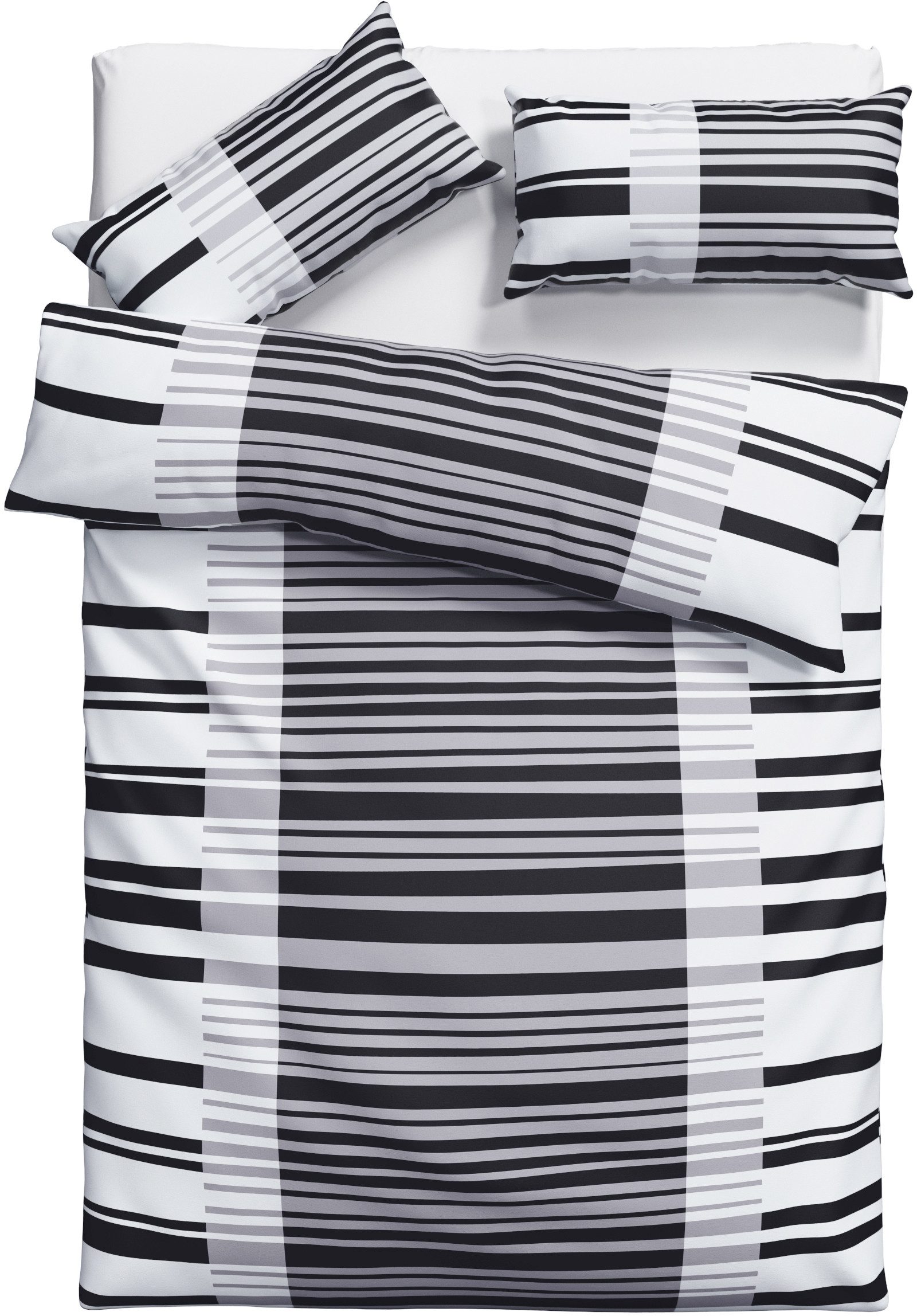 Bruno Banani Bettwäsche Cameo in Gr. 135x200 oder 155x220 cm, Renforcé, 2 teilig, Bettwäsche aus Baumwolle, Bettwäsche im Streifen-Design – Bild 2 von 5
