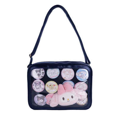 GalaxyCat Umhängetasche Ita bag Umhängestasche mit Sichtfenster, 22x30cm, Schwarz, Blau, Itabag Tasche