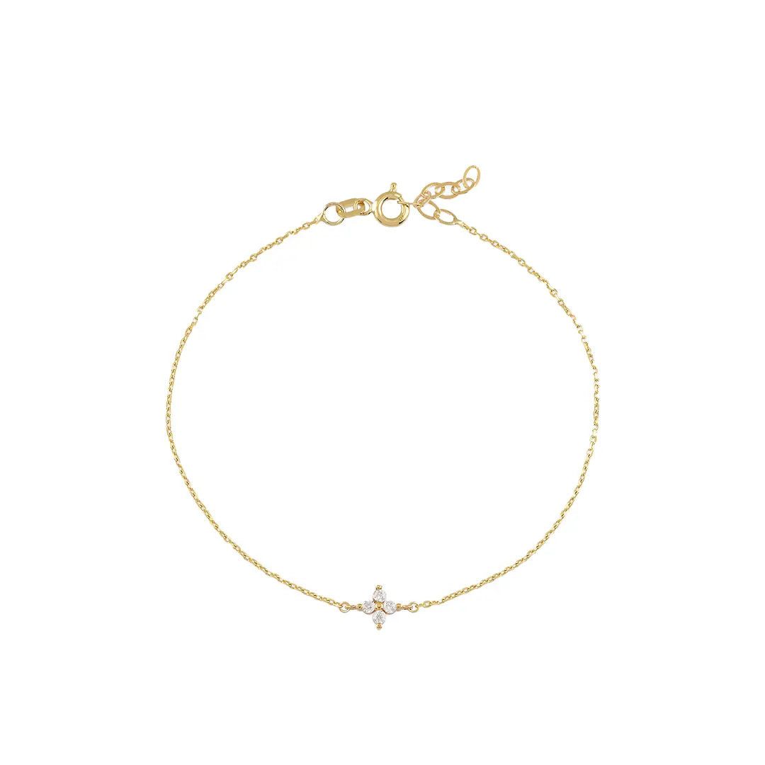 Suzan Gold Charm-Armband 375 Echtgold Stellaria Zirkonia-Stern