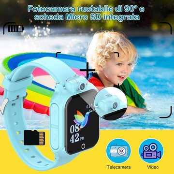 Umblue intelligente Uhr für Kinder Spiele Geschenk Smartwatch (1,54 Zoll), Mit 14 Spiele, Musik, Kamera, Kinderspielzeug für Jungen und Mädchen