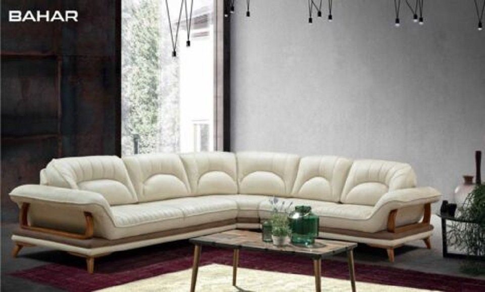 JVmoebel Ecksofa Weißes Ecksofa Moderne L-Form Couch stilvolles Design Neu, Made in Europe