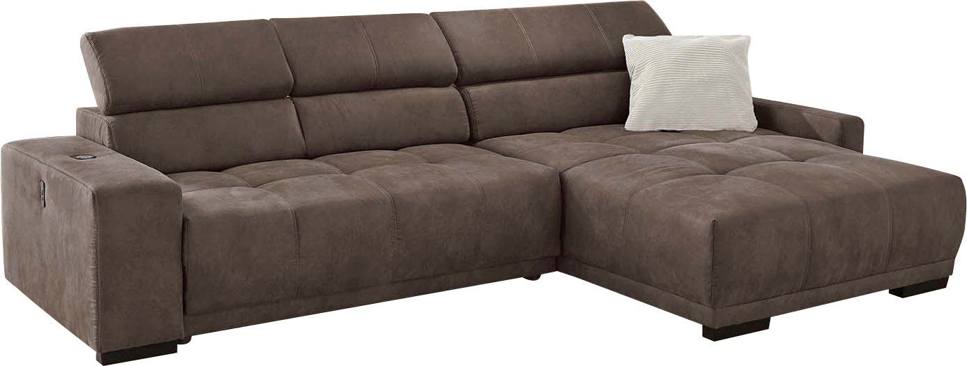 Jockenhöfer Gruppe Ecksofa Le Mans L-Form mit elektromotorischer Sitztiefen günstig online kaufen