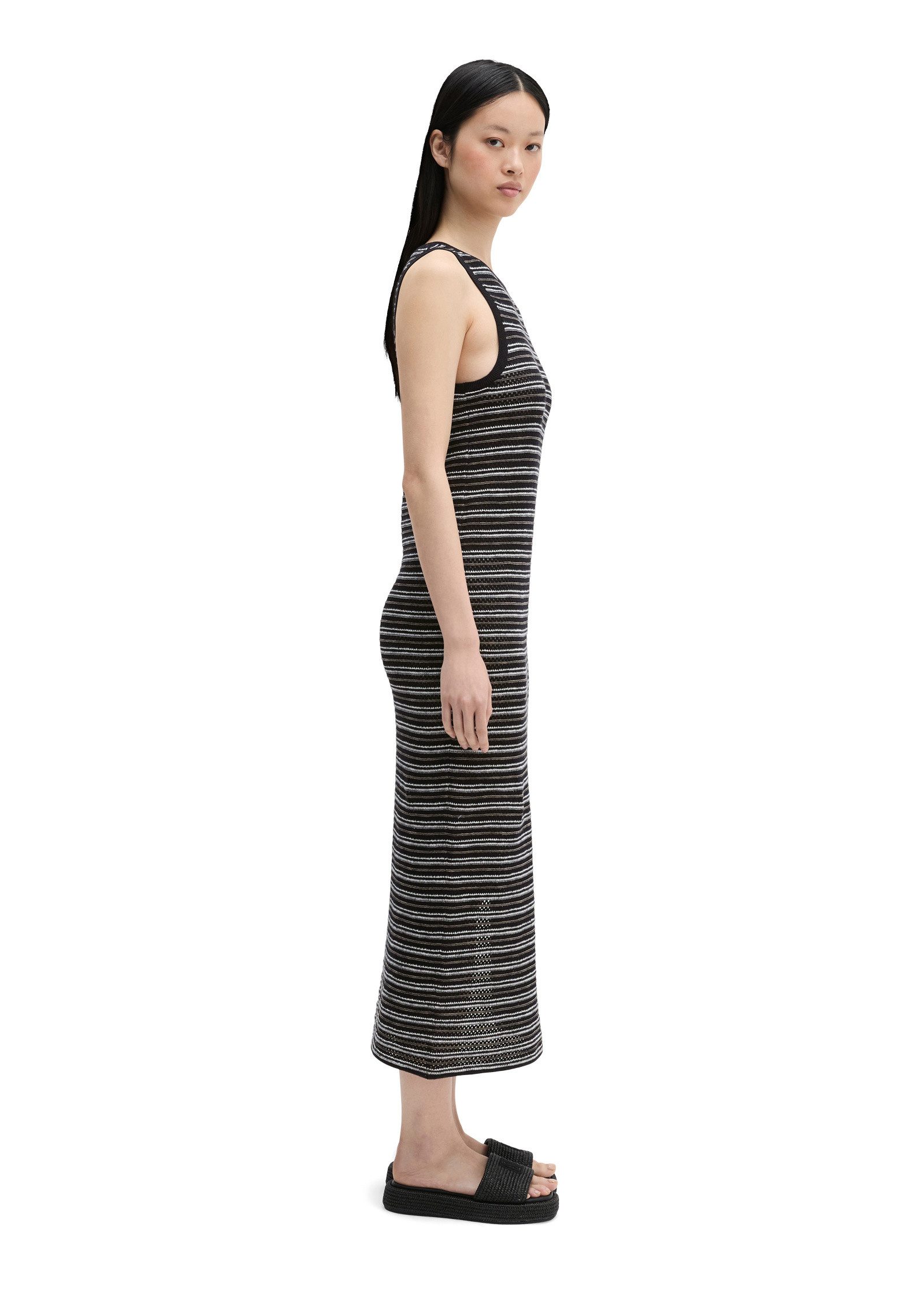 Marc O'Polo Strickkleid aus Baumwolle-Leinen-Mix
