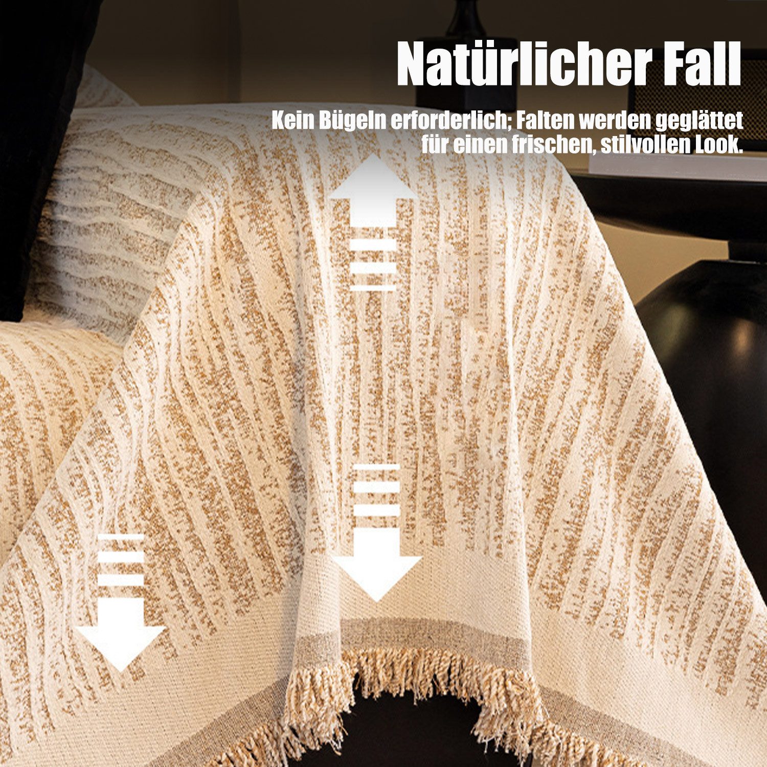 Refttenw Sofaschoner Sofaüberwürfe,Couch Überzug,Chenille Mit Fransen Sofabezug