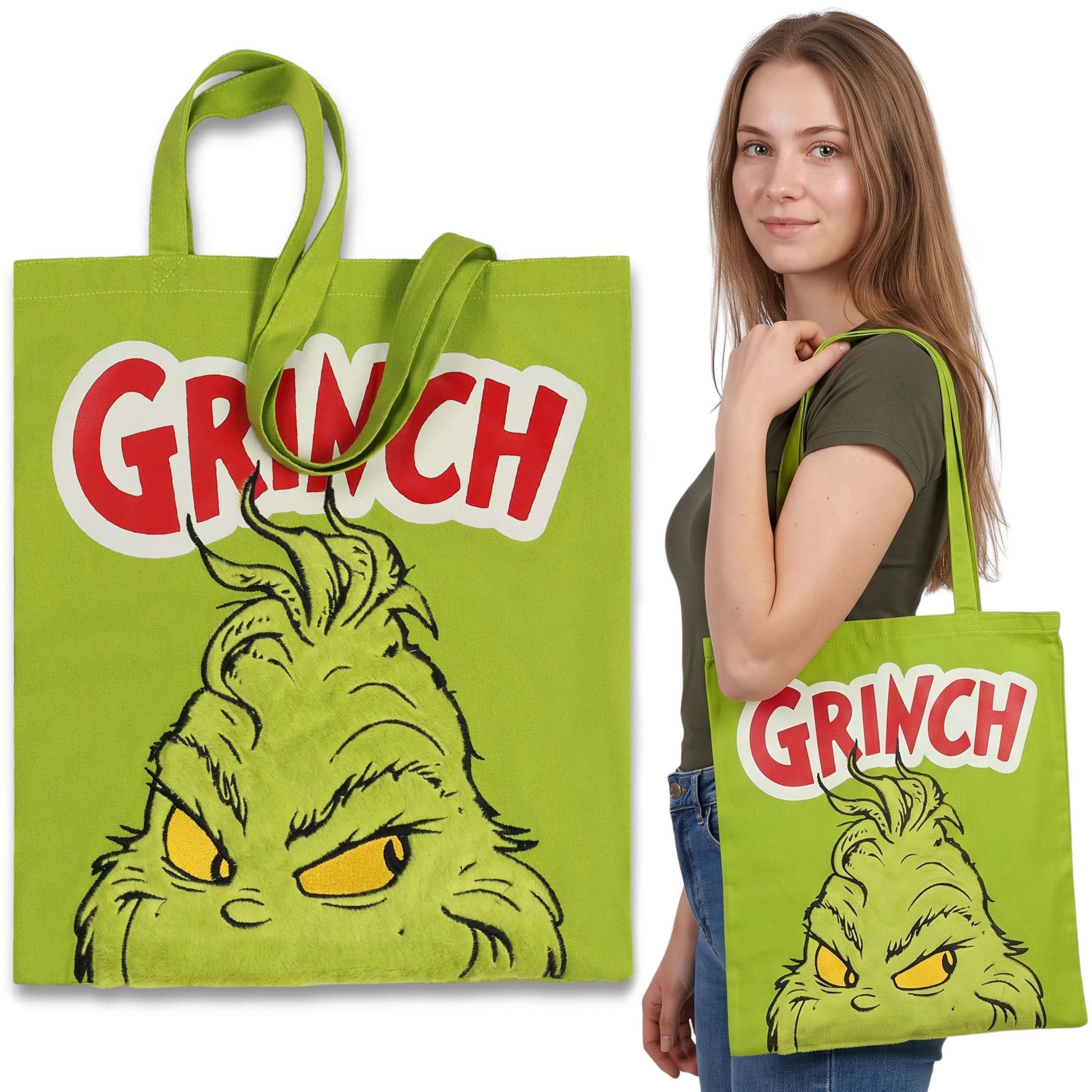 Sarcia.eu Handtasche Grinch weihnachtliche Stoff-Einkaufstasche, ROBUST, 40 x 45 cm