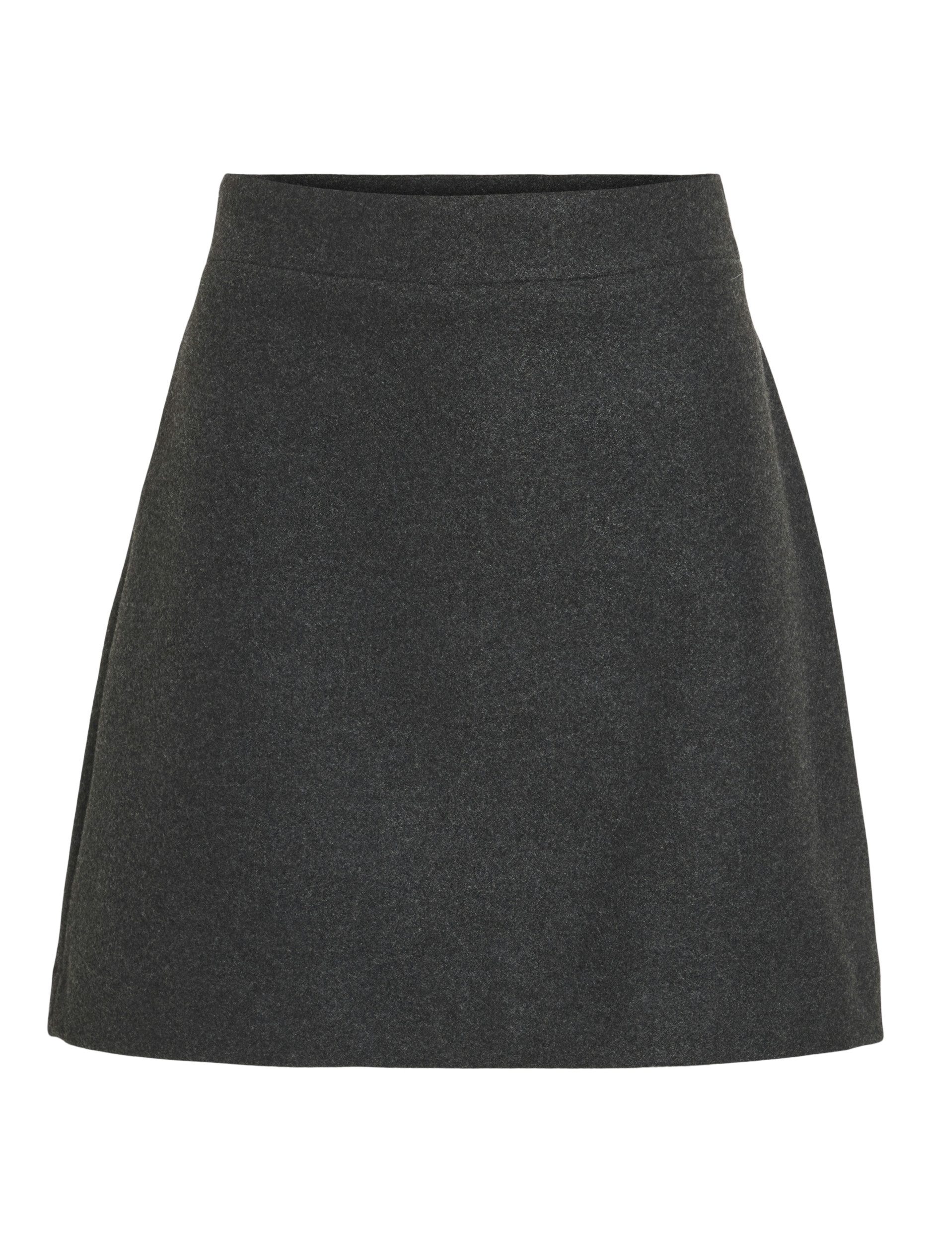 Bleistiftrock VIDACEY HW SHORT SKIRT/PB Dark Grey Melange