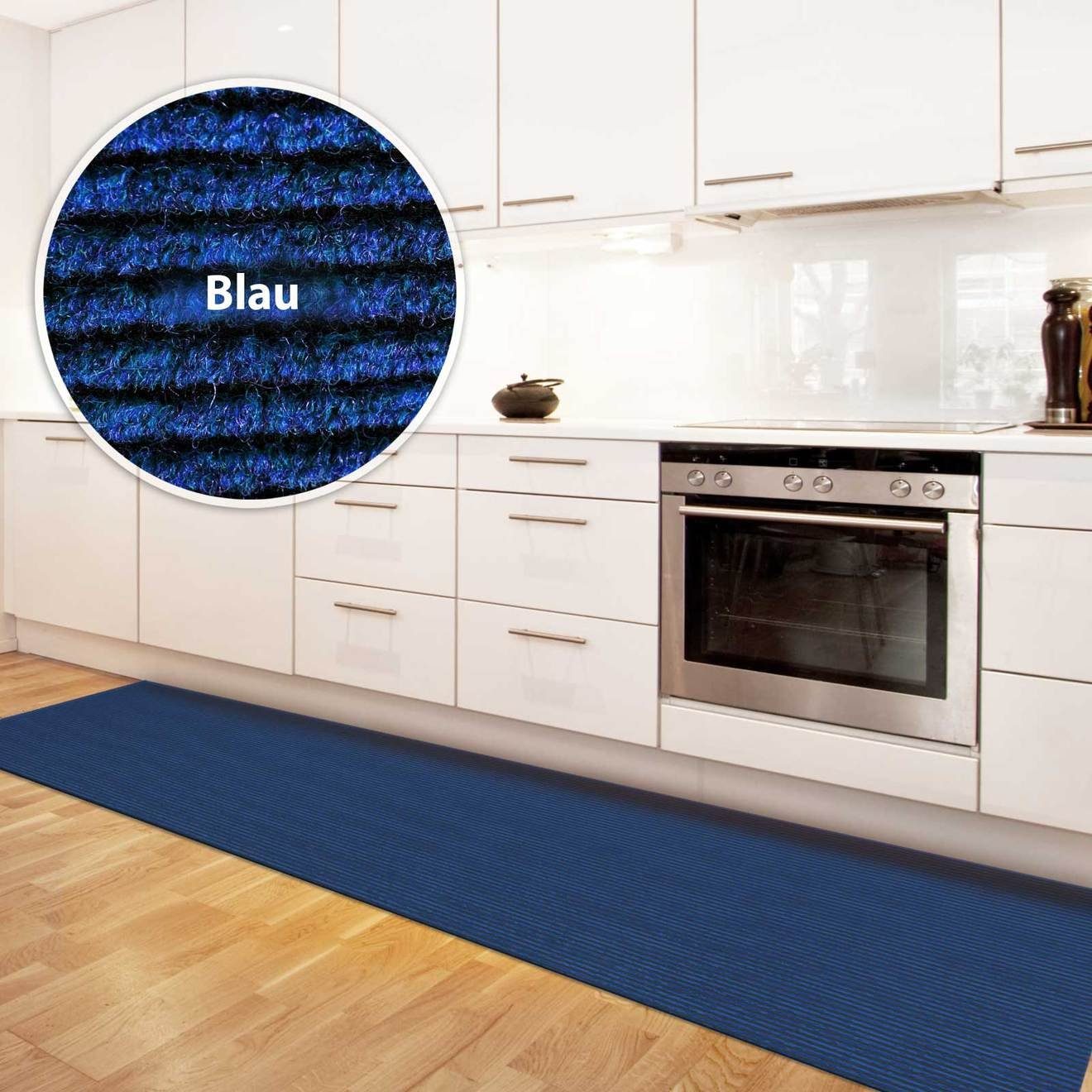 Teppich-Läufer, rechteckig, & Läufer, Nadelfilz verschiedene Größen Karat, Farben, 8 Küche, Blues, aus mm, Küchenläufer Höhe: