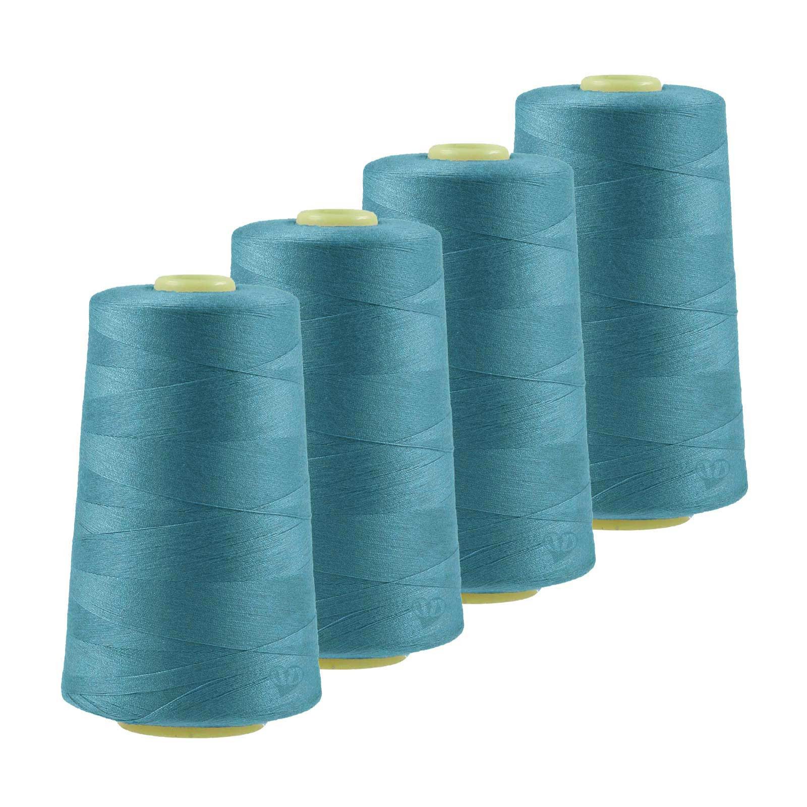 maDDma 4 x 4572m Qualitäts Overlockgarn Nähgarn Polyester Overlockgarn, 4 m, A820 blaugrau