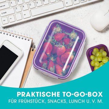 GOURMETmaxx Frischhaltedose, (72er Set, 144-tlg), Klick-it Lila/Pink/Türkis