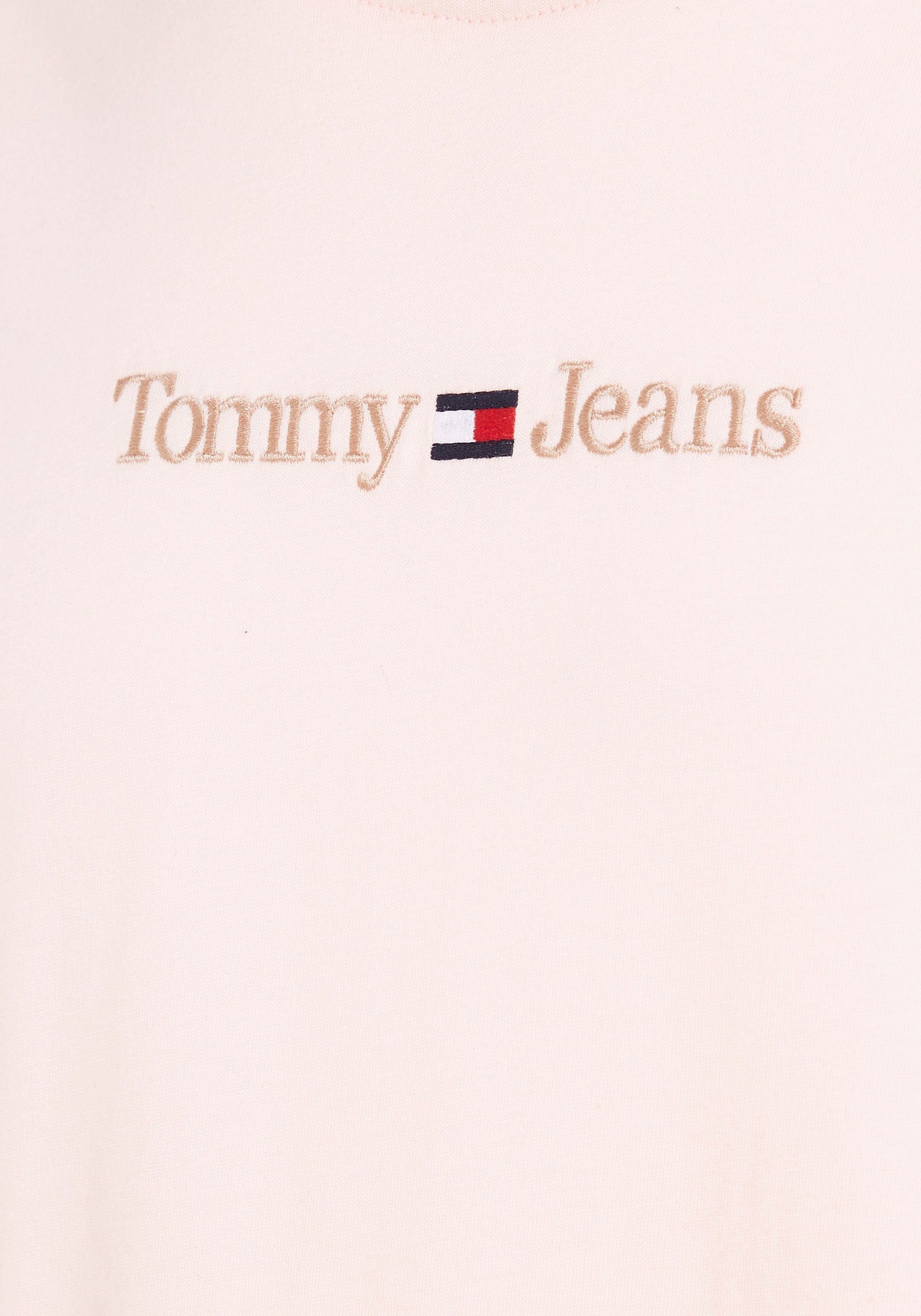 TJM CLSC Faint SMALL Jeans T-Shirt TEXT Pink TEE Tommy