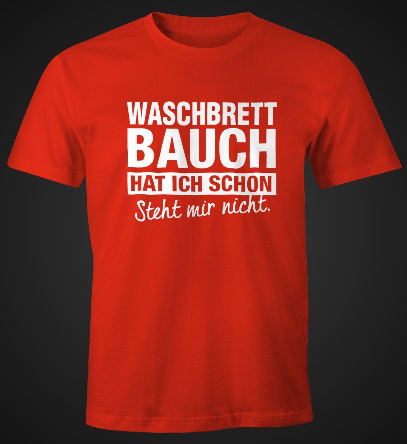 MoonWorks Print-Shirt Lustiges Herren T-Shirt Waschbrettbauch günstig online kaufen