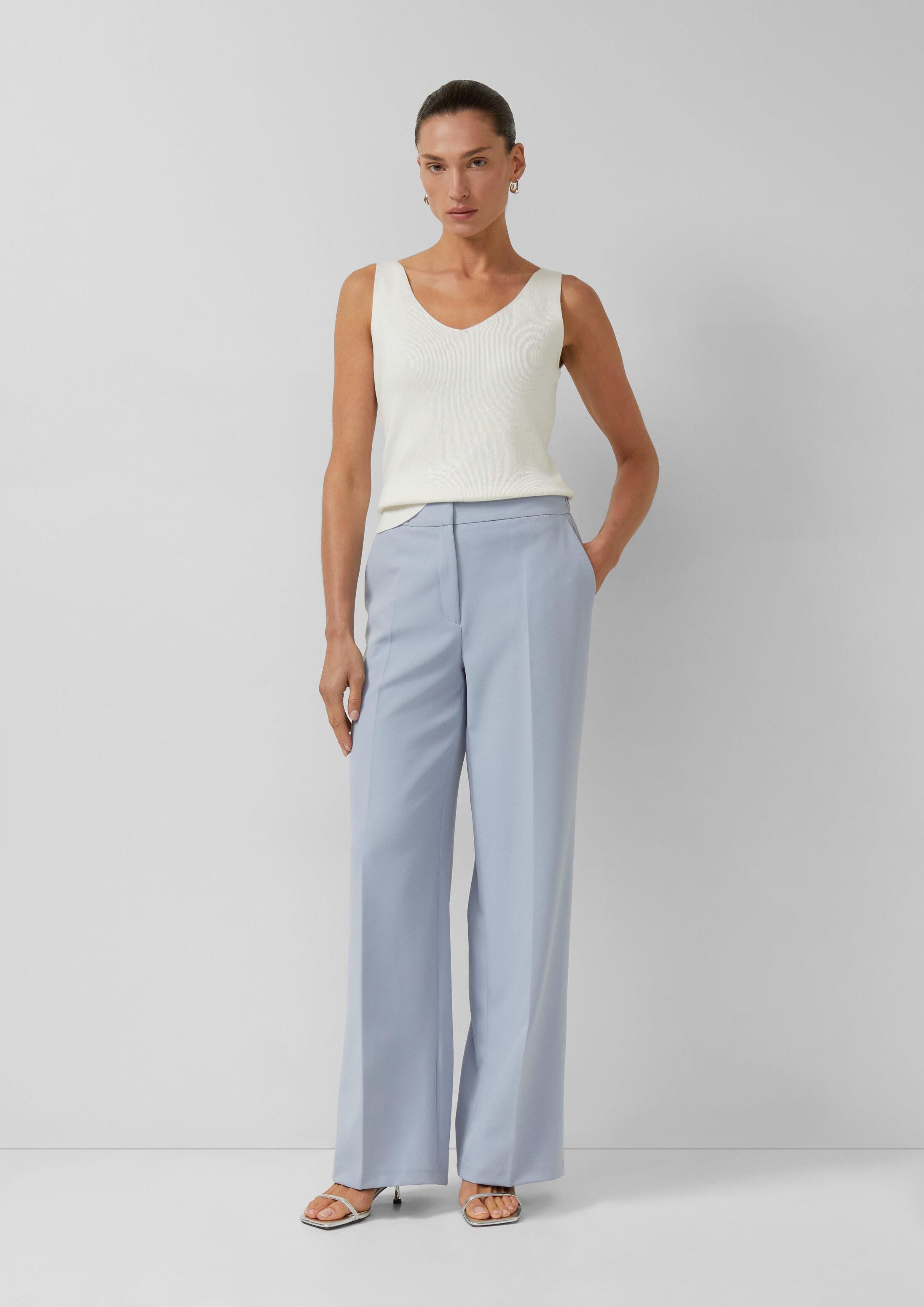 s.Oliver Chinos Hose Elegante Hose aus Twill mit Elastikbund