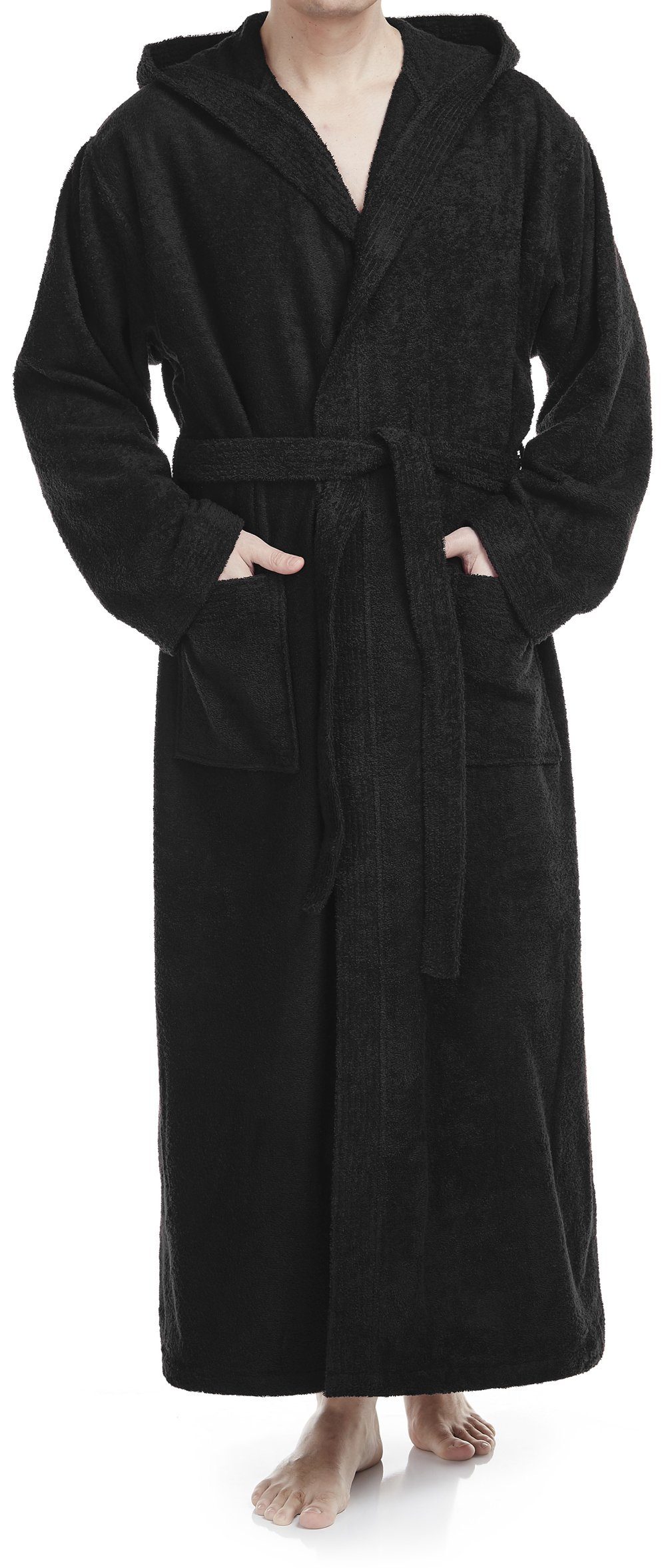 Arus Herrenbademantel mit Kapuze, 100% Baumwolle, günstig online kaufen