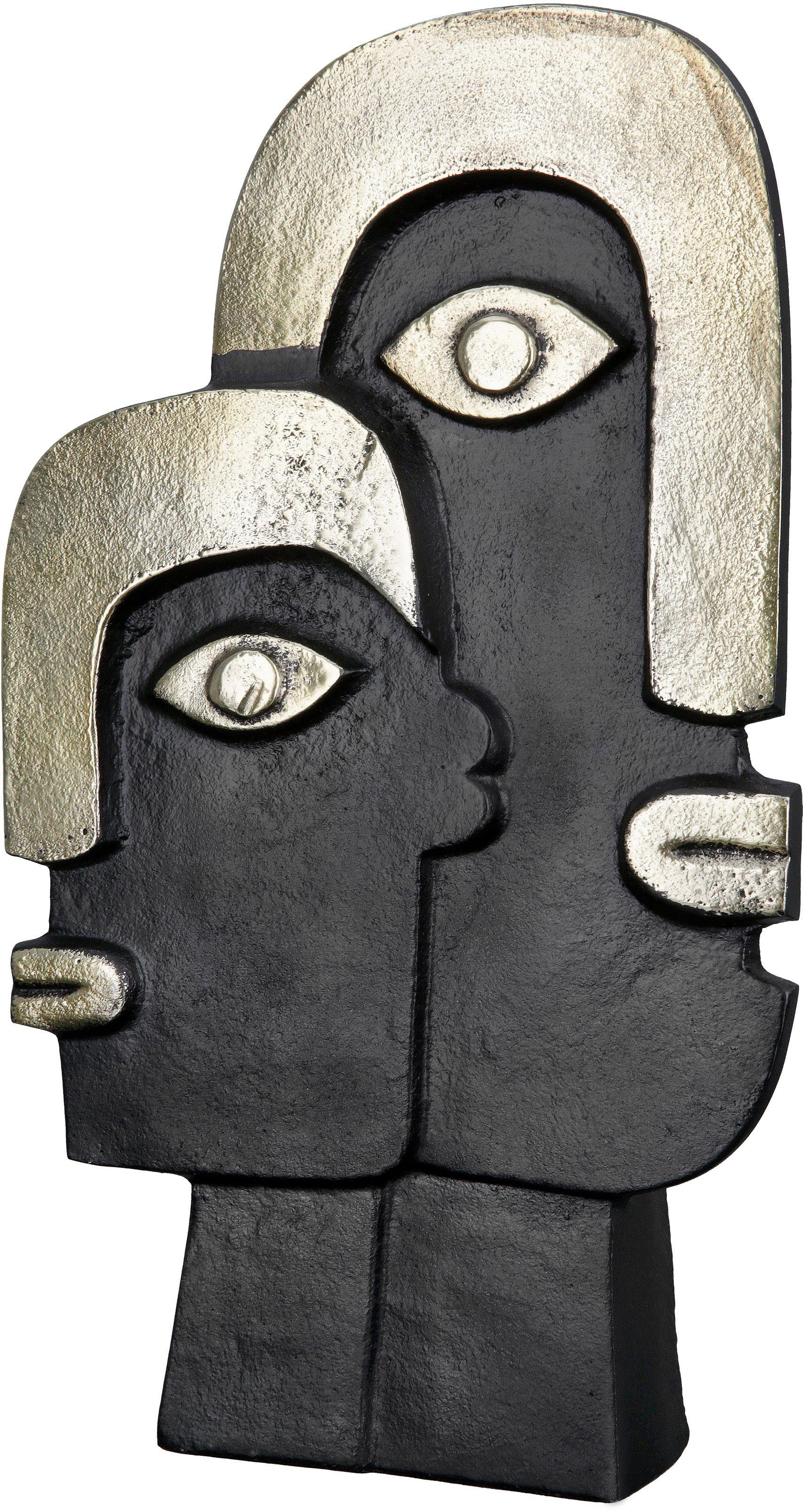 GILDE Dekovase Face (1 St), Höhe aus cm Aluminium, ca. Vase 36 Dekoobjekt